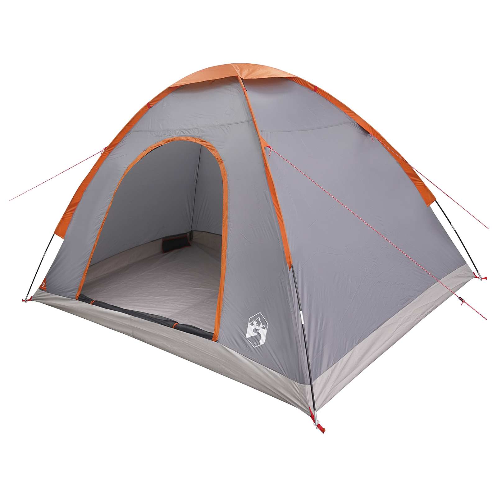 Campingzelt 4 Personen Grau und Orange