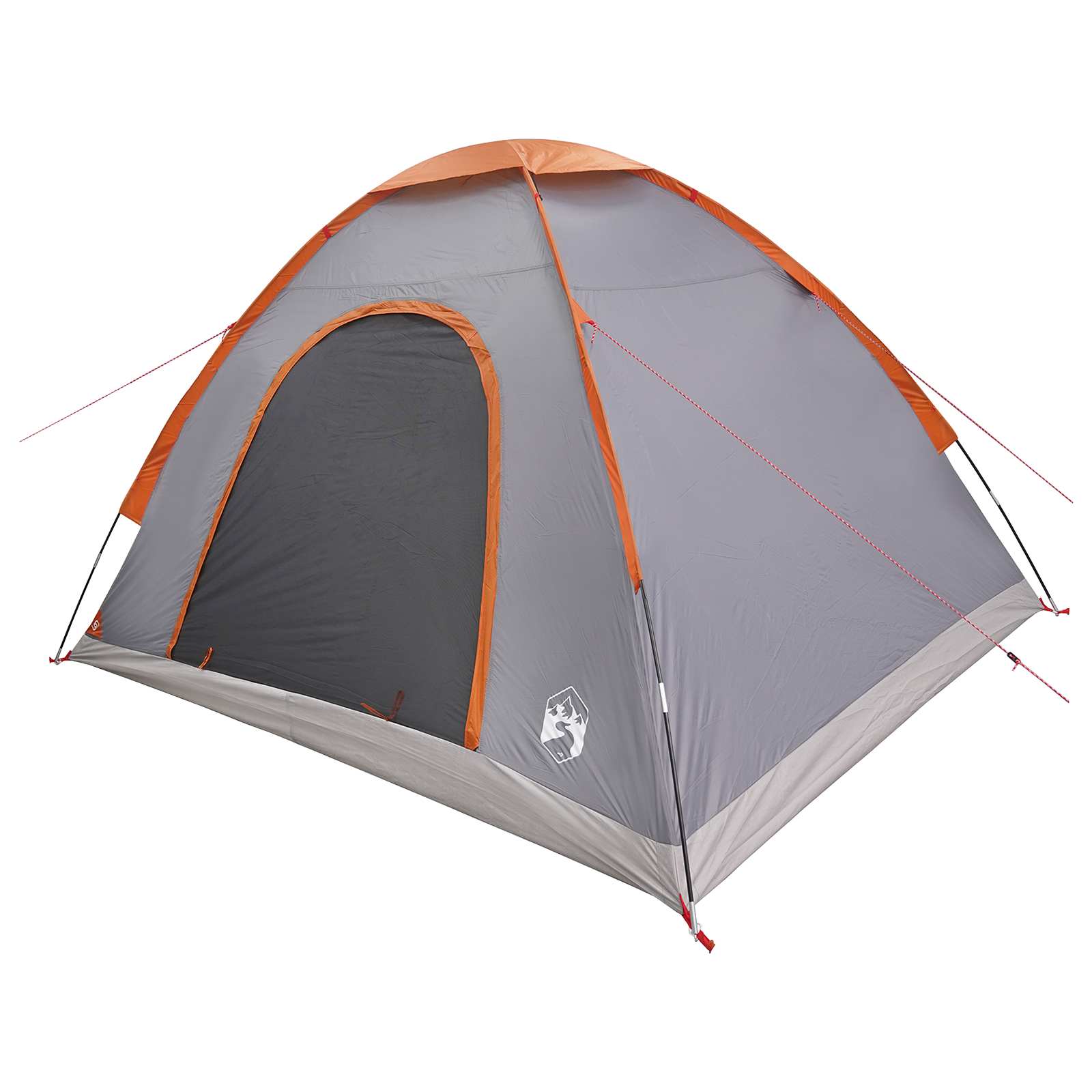 Campingzelt 4 Personen Grau und Orange