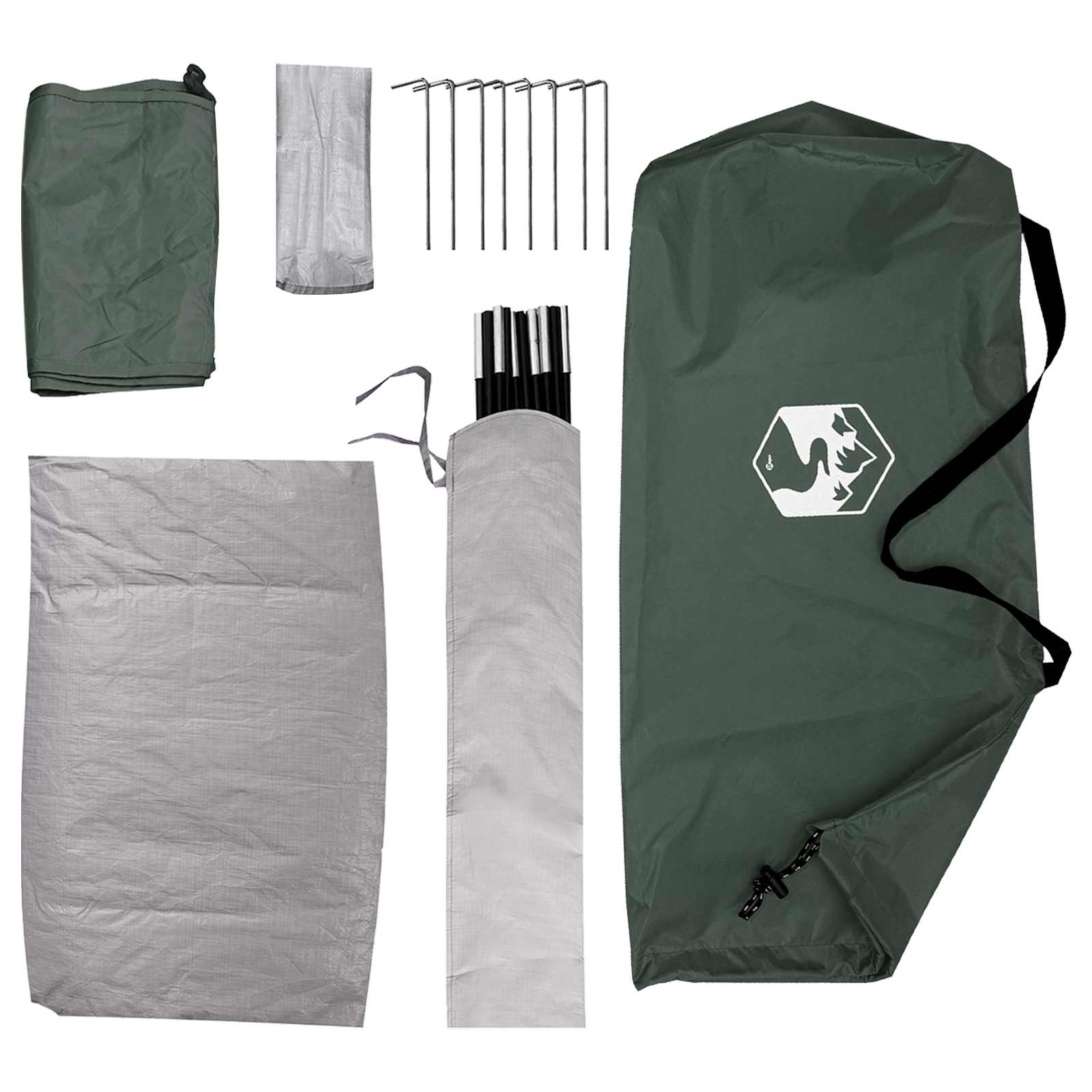 Campingzelt 4 Personen Olivegrün