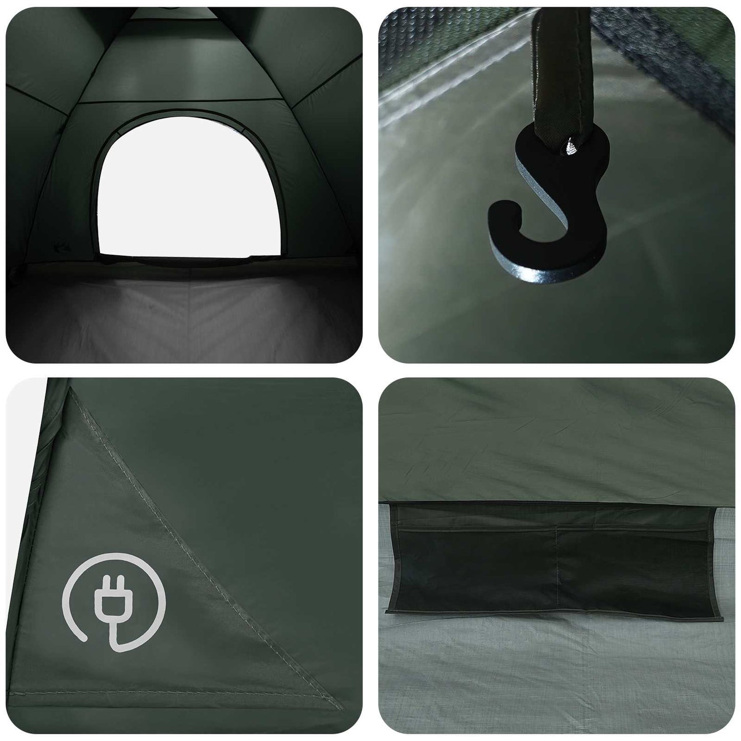 Campingzelt 4 Personen Olivegrün