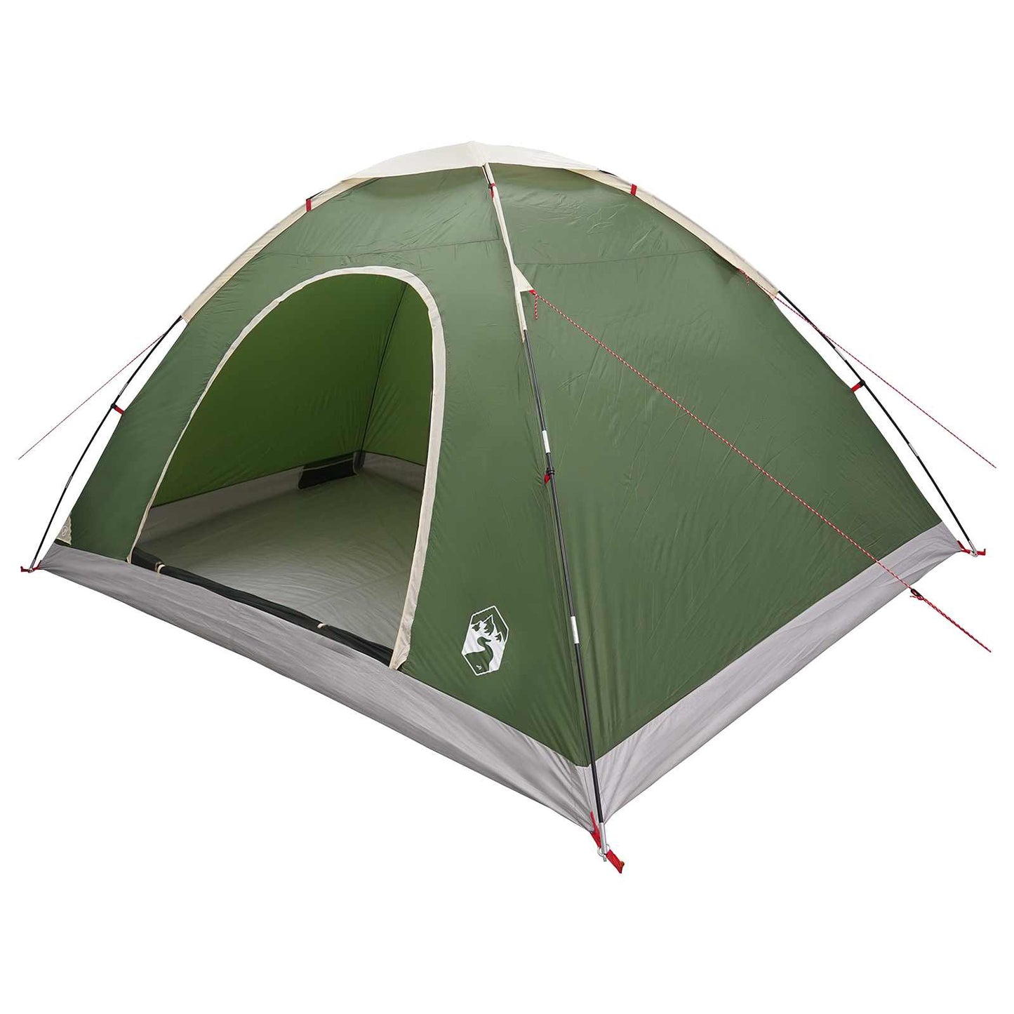 Campingzelt 6 Personen Grün 185T Polyester mit PU-Beschichtung