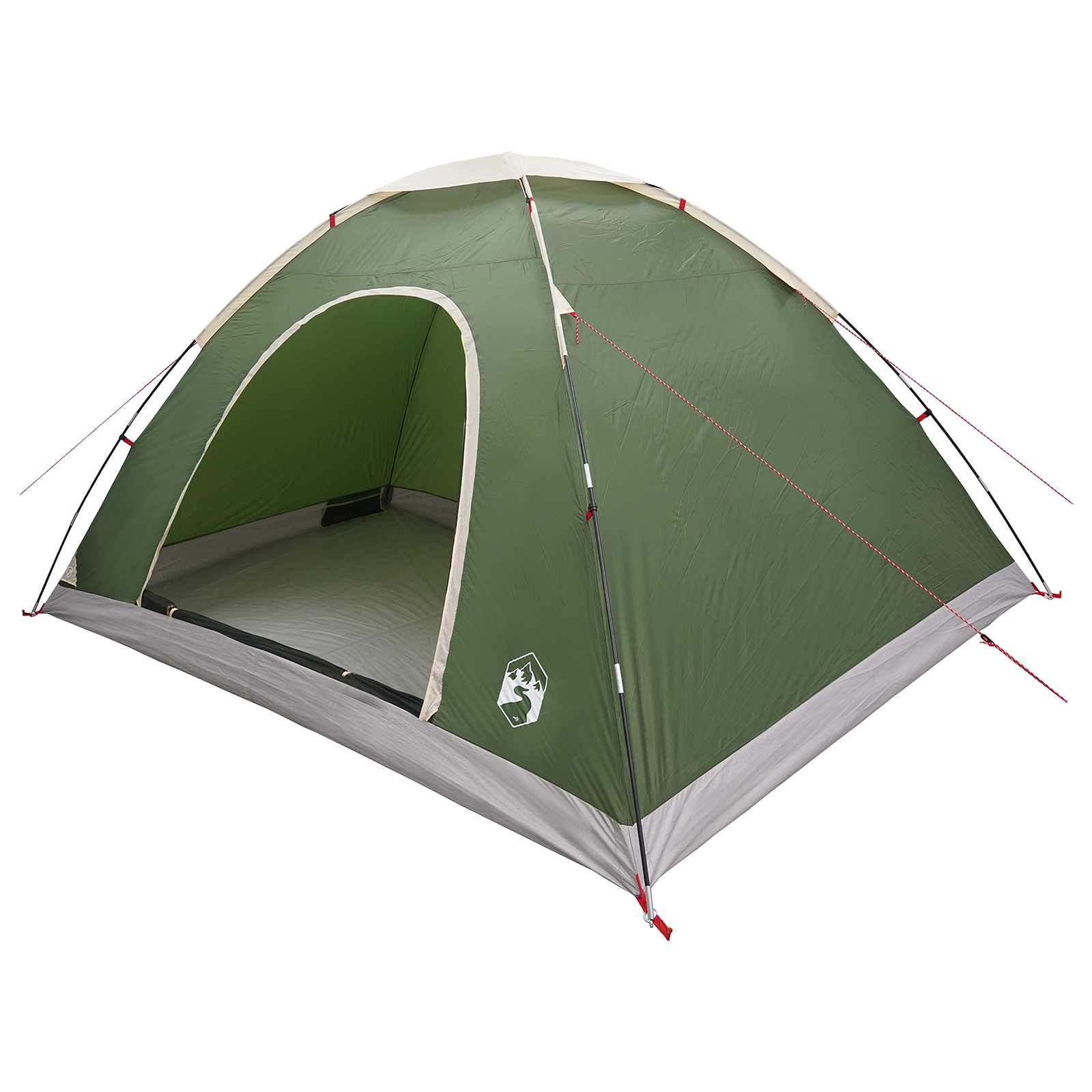 Campingzelt 6 Personen Grün 185T Polyester mit PU-Beschichtung