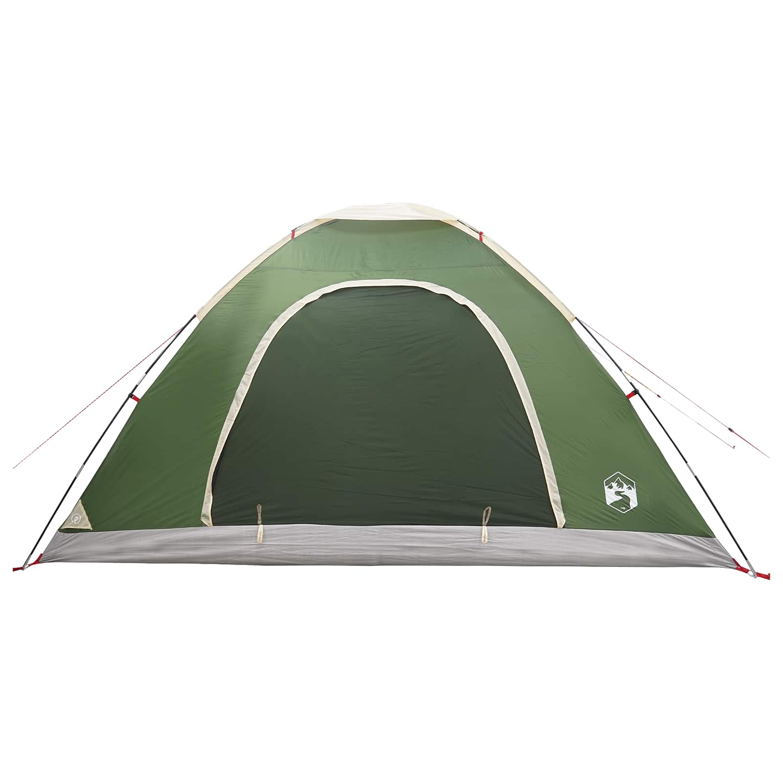 Campingzelt 6 Personen Grün 185T Polyester mit PU-Beschichtung