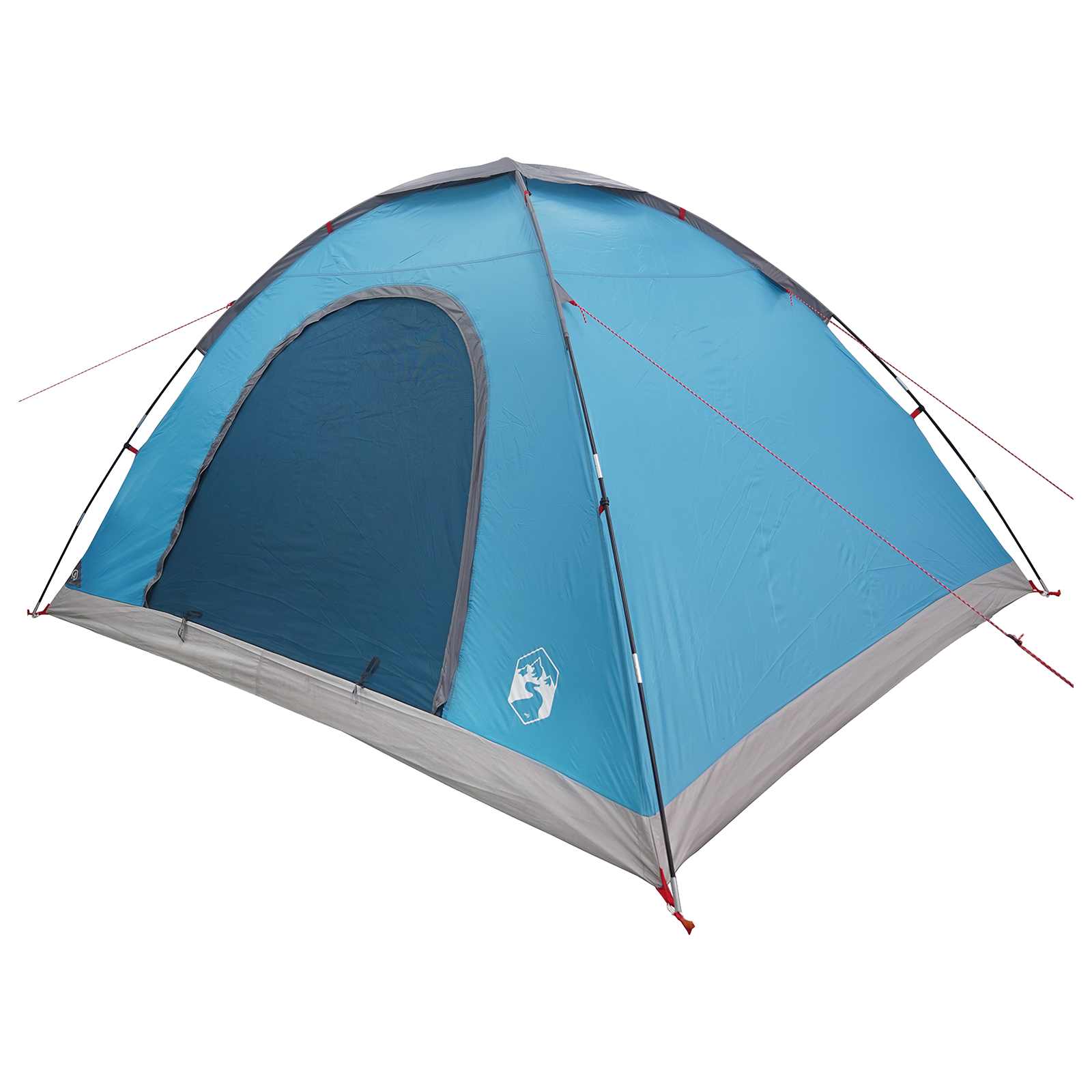 Campingzelt 6 Personen Blau 185T Polyester mit PU-Beschichtung