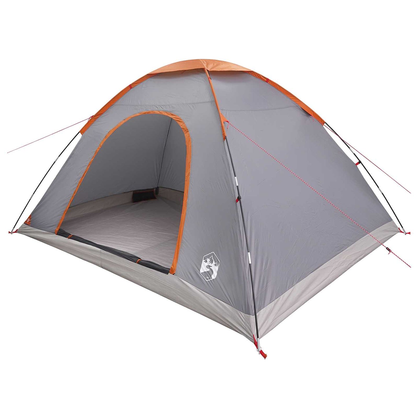 Campingzelt 6 Personen Grau und Orange