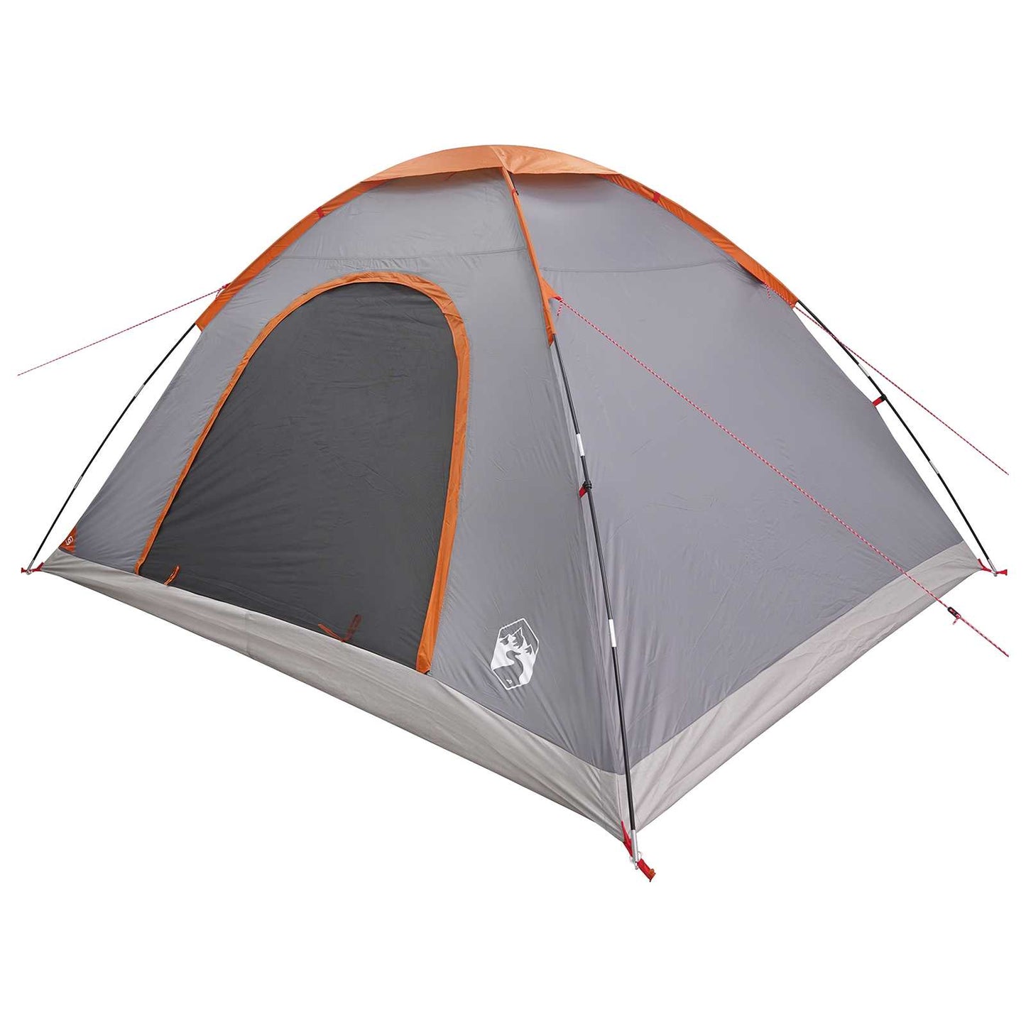 Campingzelt 6 Personen Grau und Orange