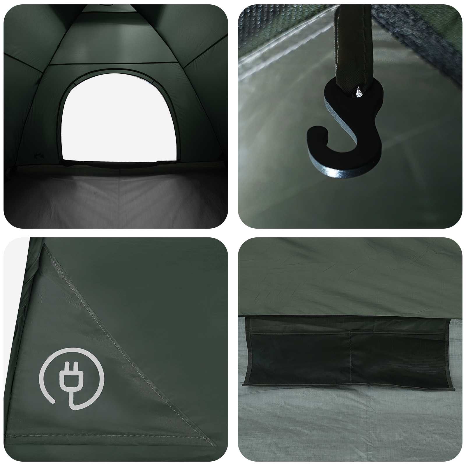 Campingzelt 6 Personen Olivegrün