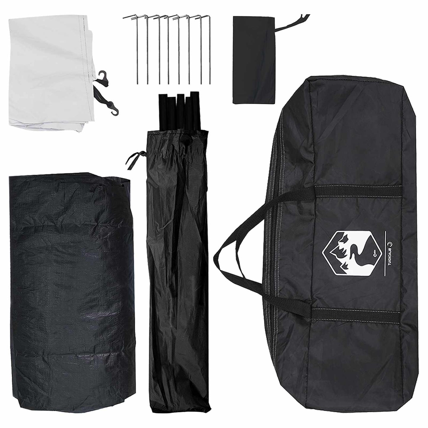 Campingzelt 6 Personen Weiß Blackout