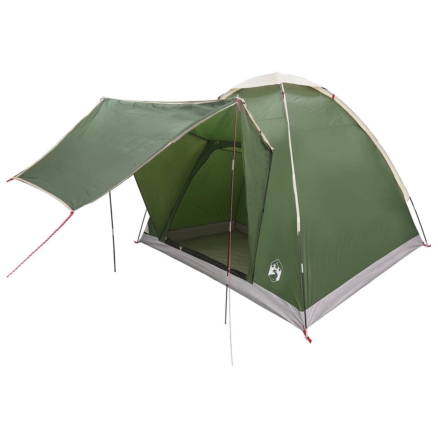 Campingzelt 2 Personen Grün Polyester und Stahl