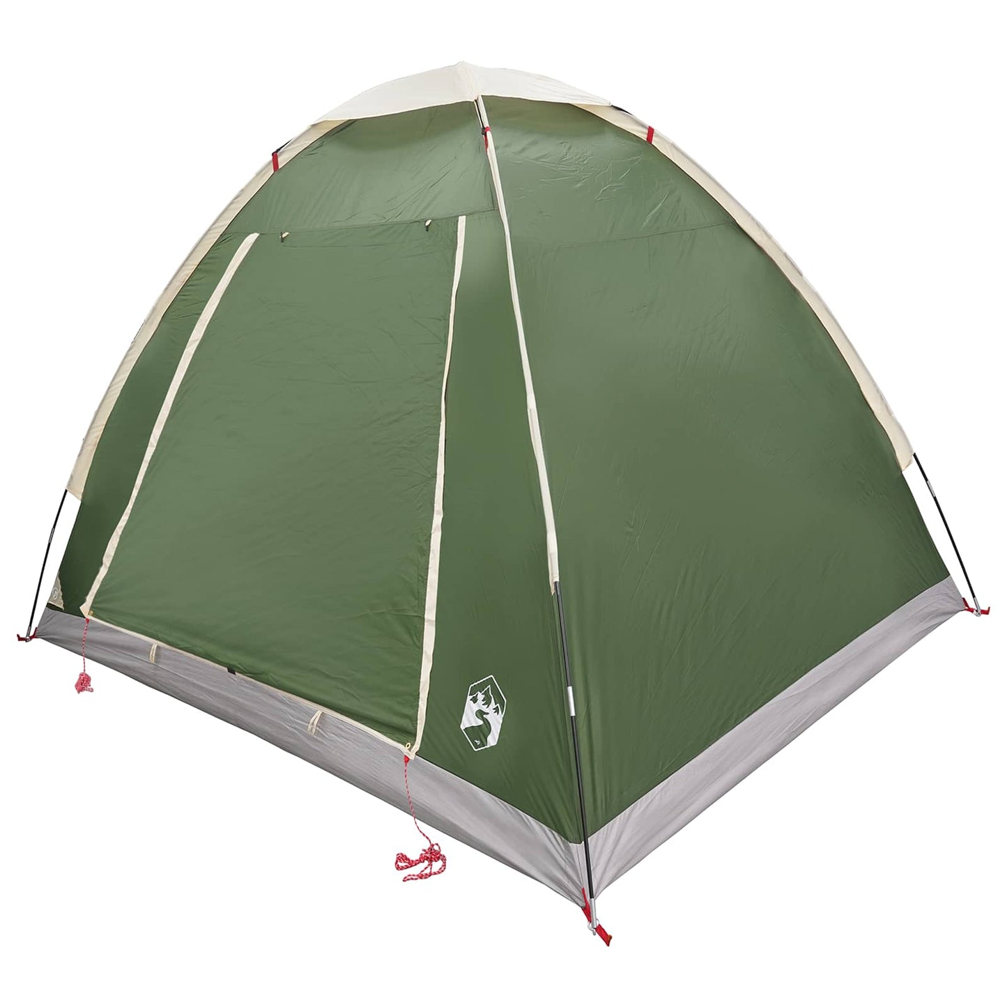 Campingzelt 2 Personen Grün Polyester und Stahl
