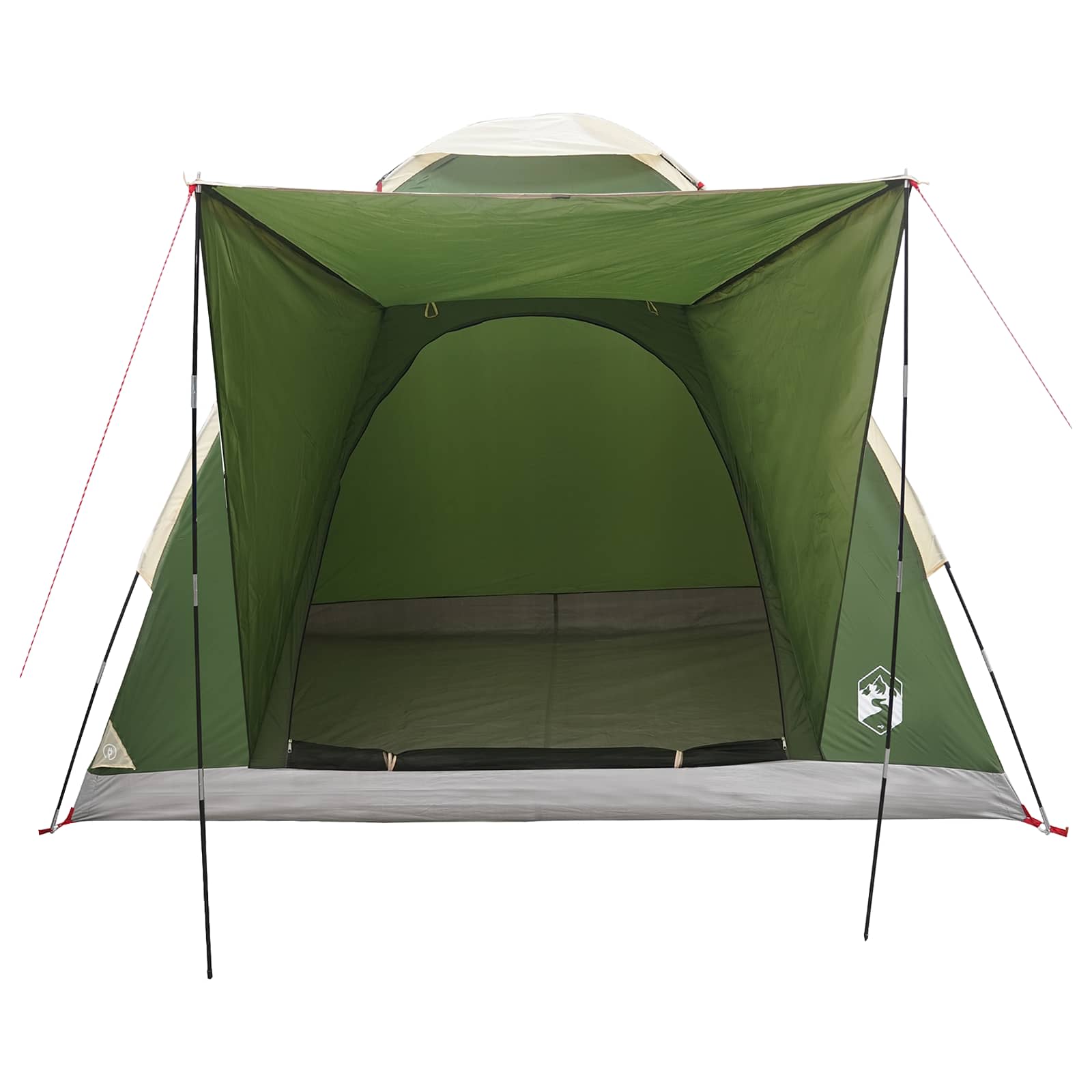 Campingzelt 2 Personen Grün Polyester und Stahl