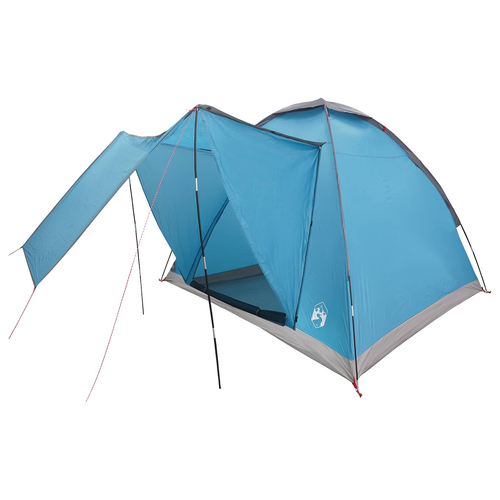 Campingzelt 2 Personen Blau Polyester und Stahl