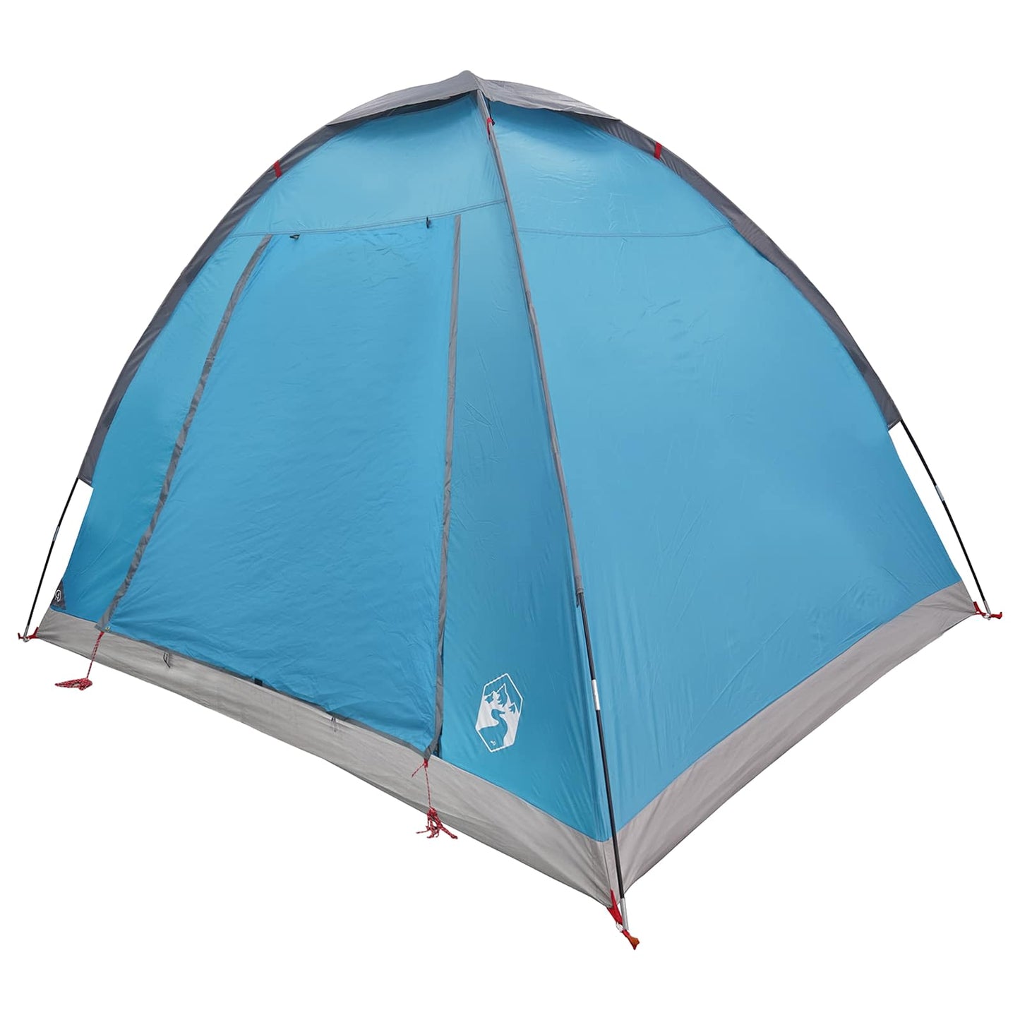 Campingzelt 2 Personen Blau Polyester und Stahl