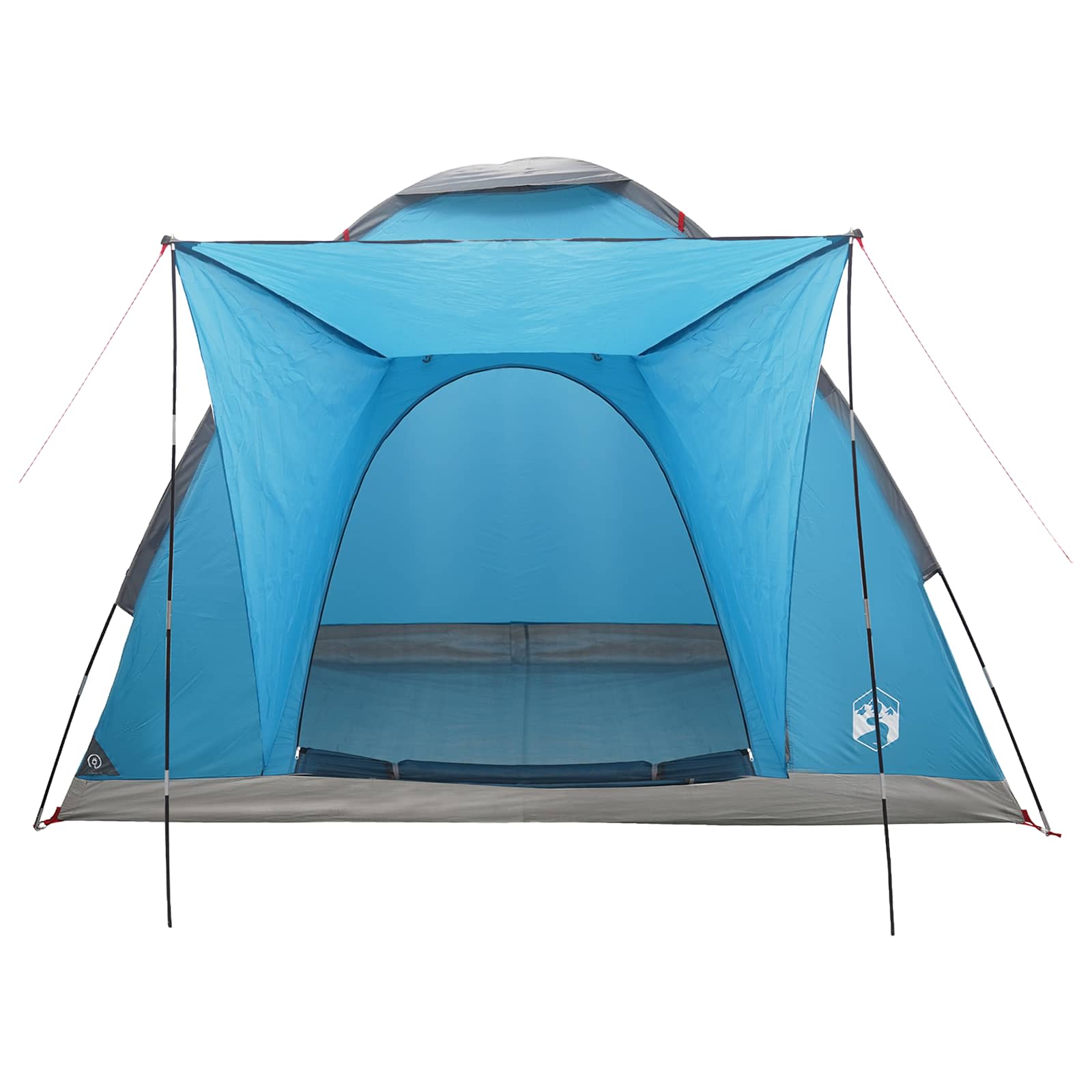 Campingzelt 2 Personen Blau Polyester und Stahl