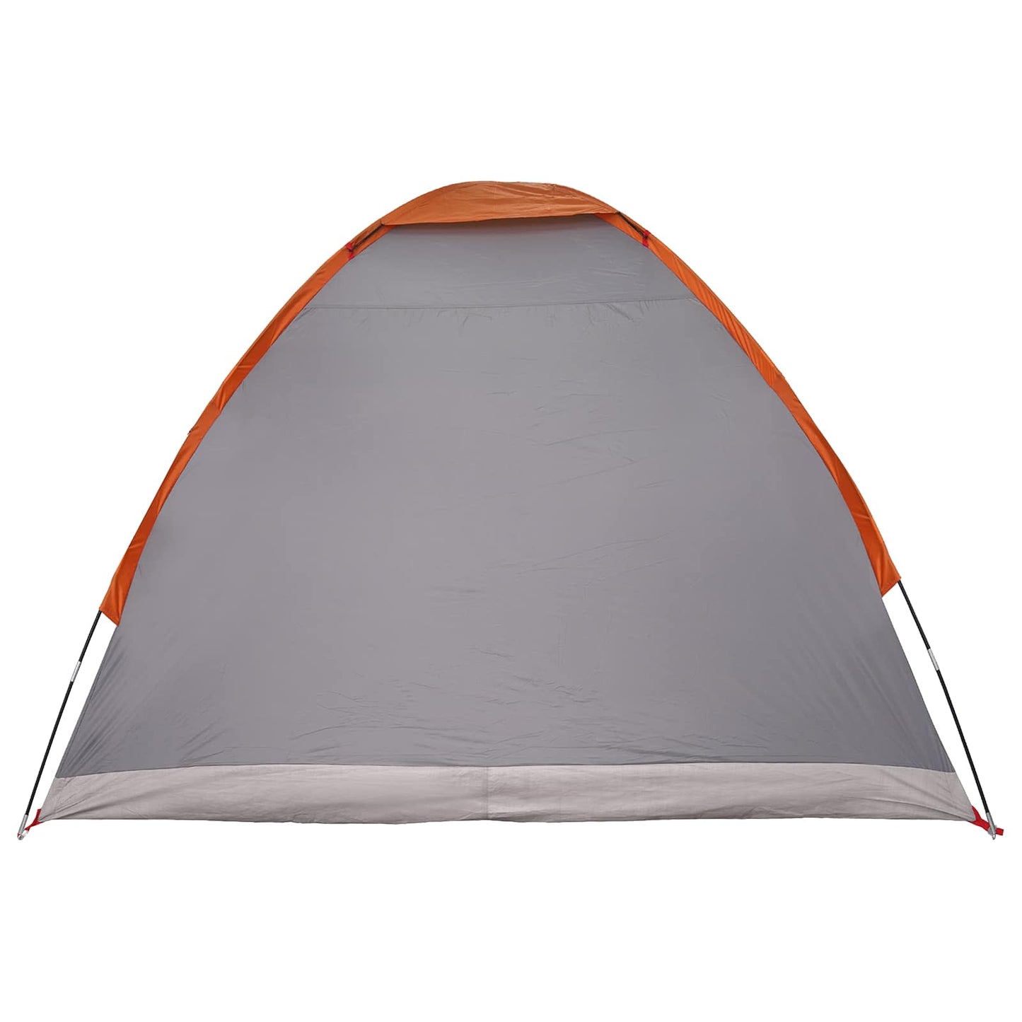 Campingzelt 2 Personen Grau und Orange Polyester und Stahl