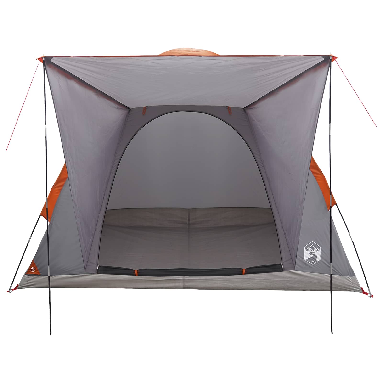 Campingzelt 2 Personen Grau und Orange Polyester und Stahl