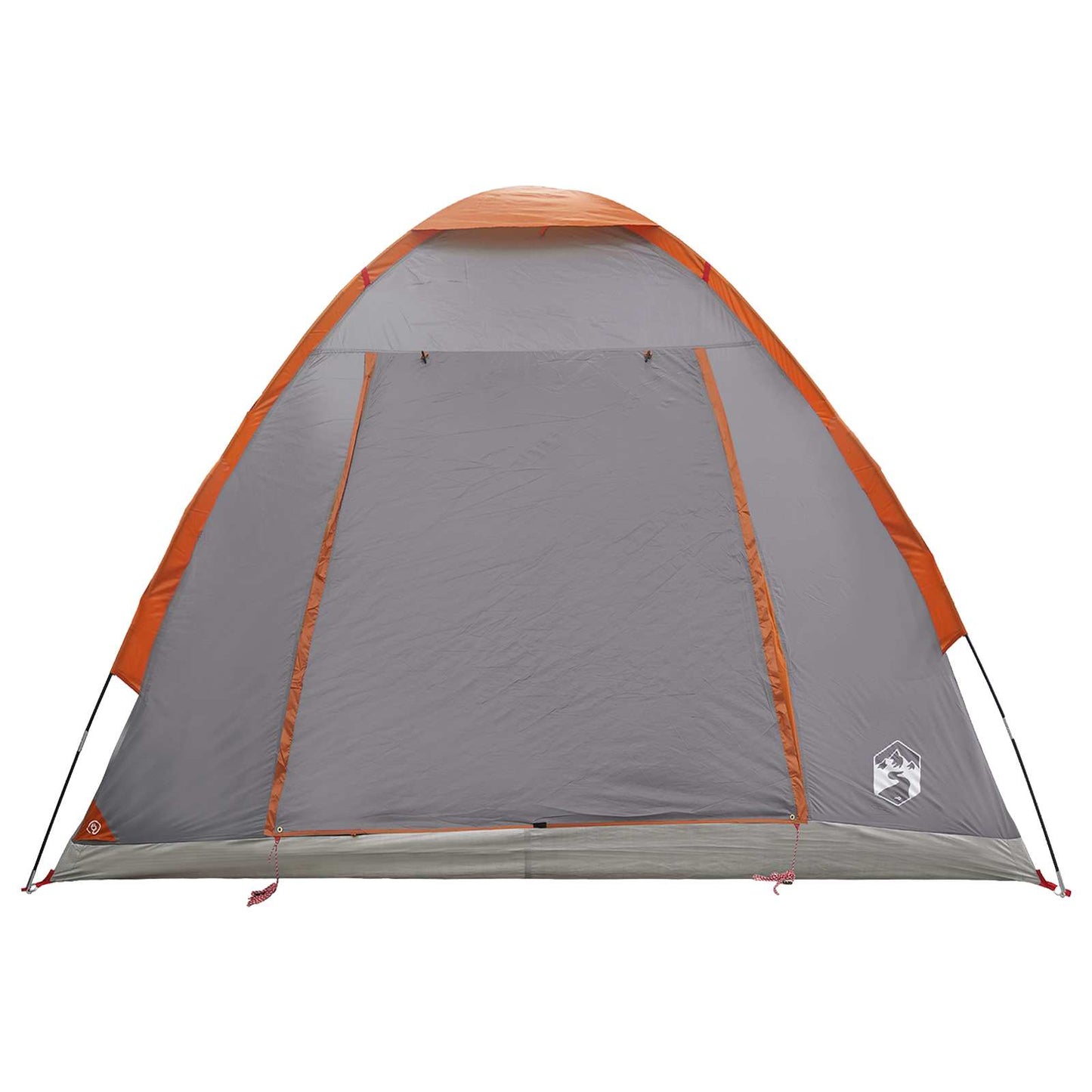Campingzelt 2 Personen Grau und Orange Polyester und Stahl
