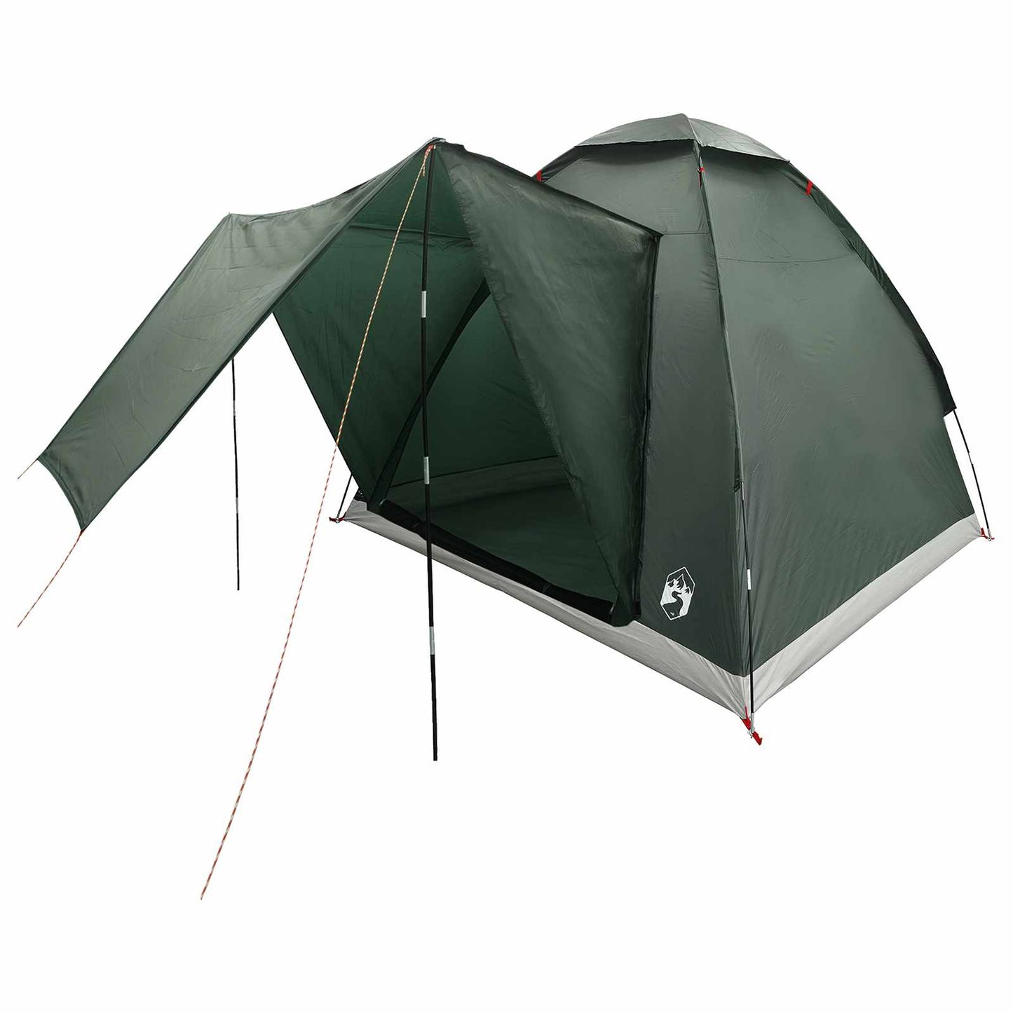 Campingzelt 2 Personen Olivegrün Polyester und Stahl