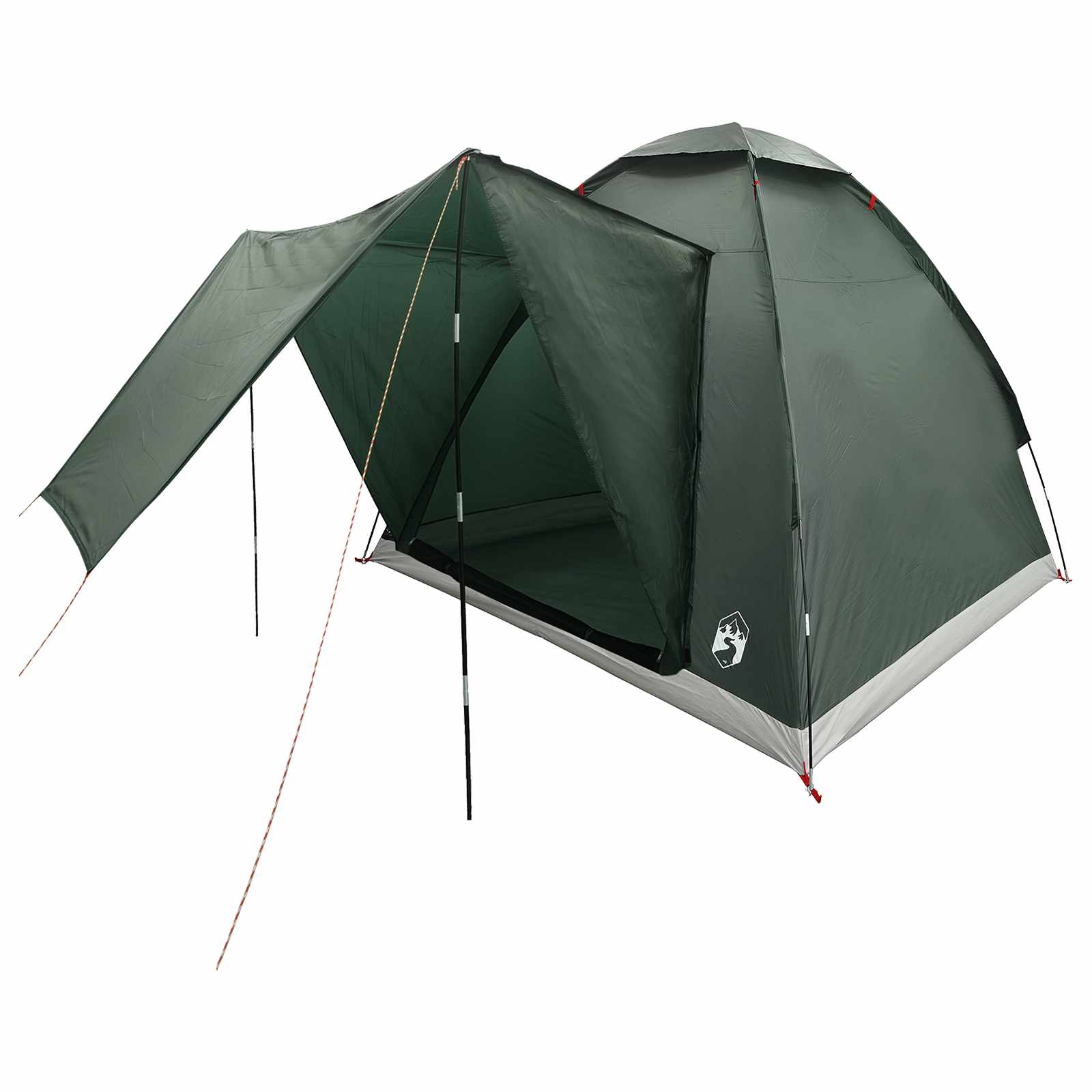 Campingzelt 2 Personen Olivegrün Polyester und Stahl