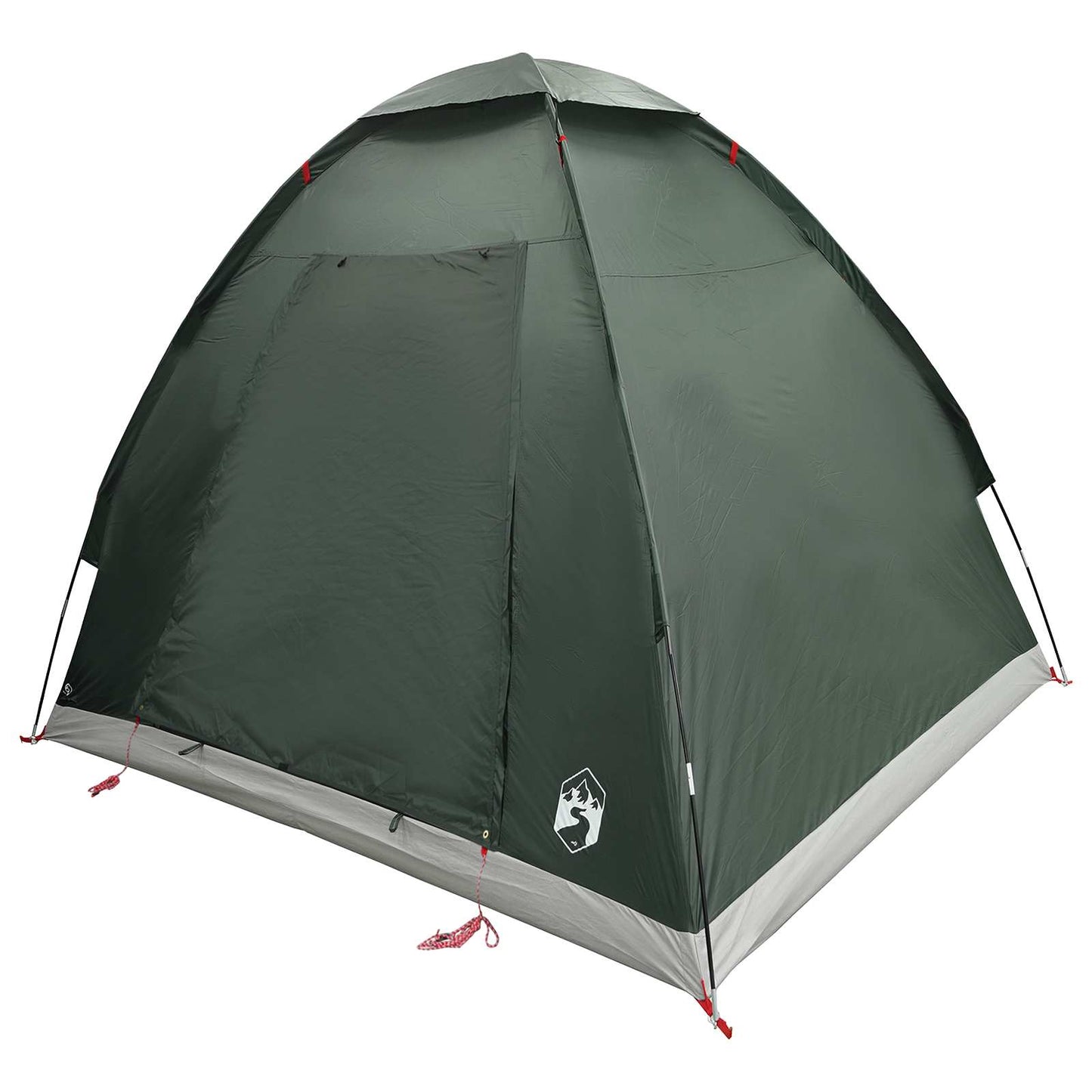 Campingzelt 2 Personen Olivegrün Polyester und Stahl