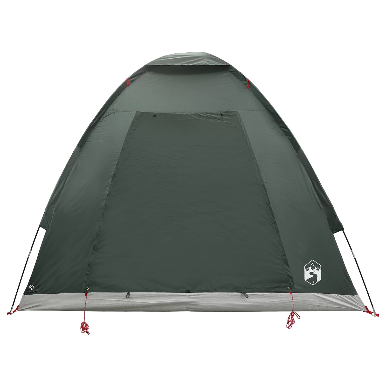 Campingzelt 2 Personen Olivegrün Polyester und Stahl