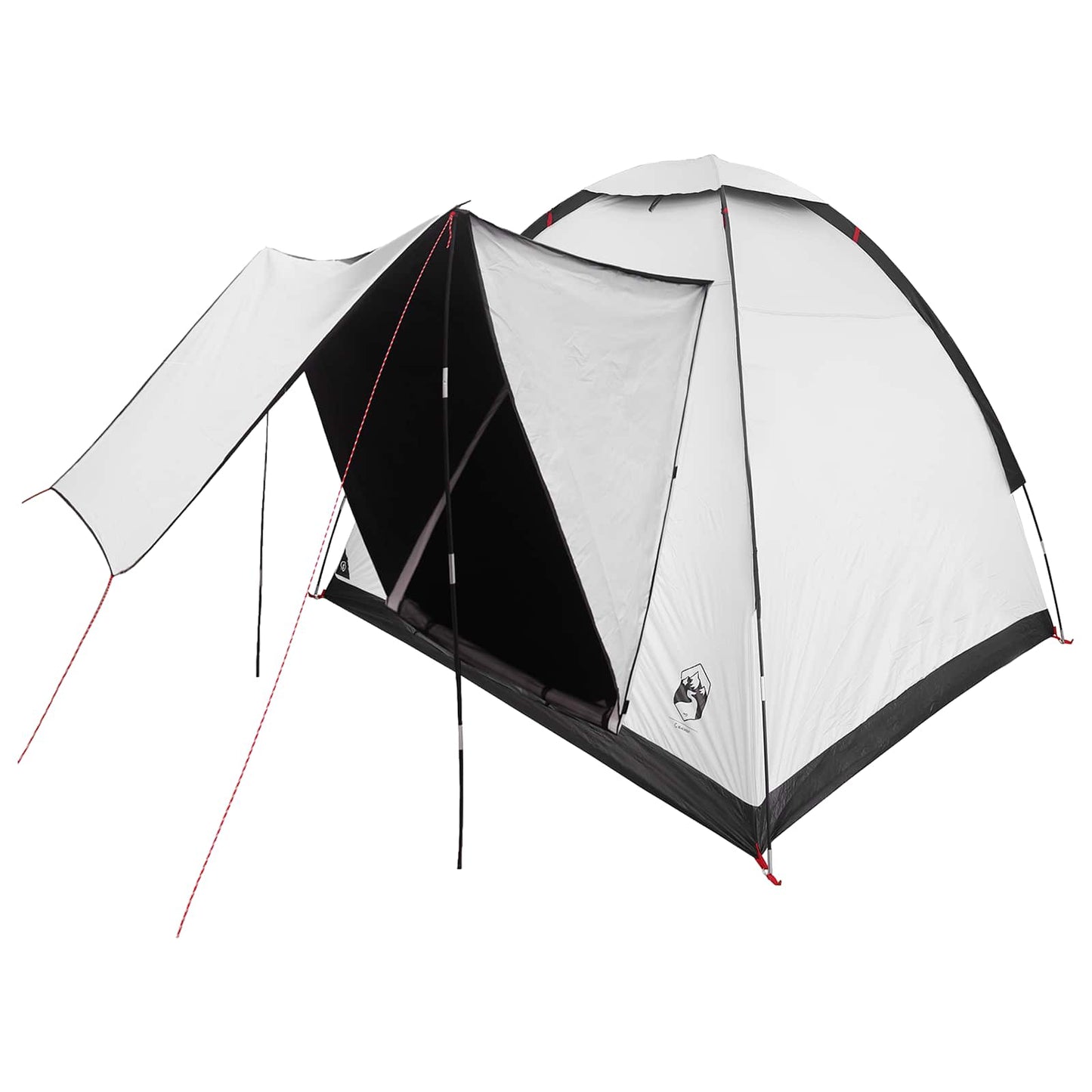 Campingzelt 2 Personen Weiß Blackout Polyester und Stahl