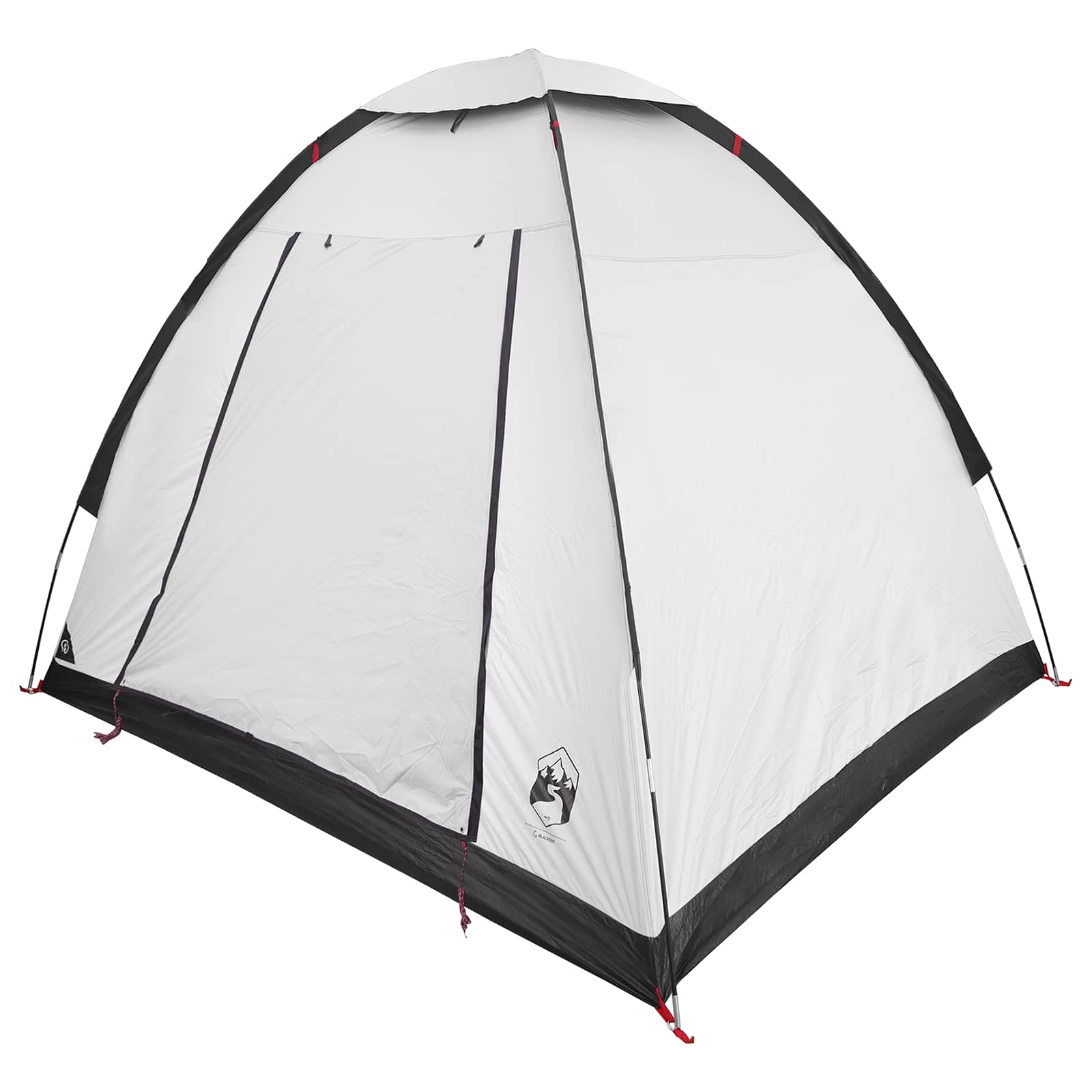 Campingzelt 2 Personen Weiß Blackout Polyester und Stahl