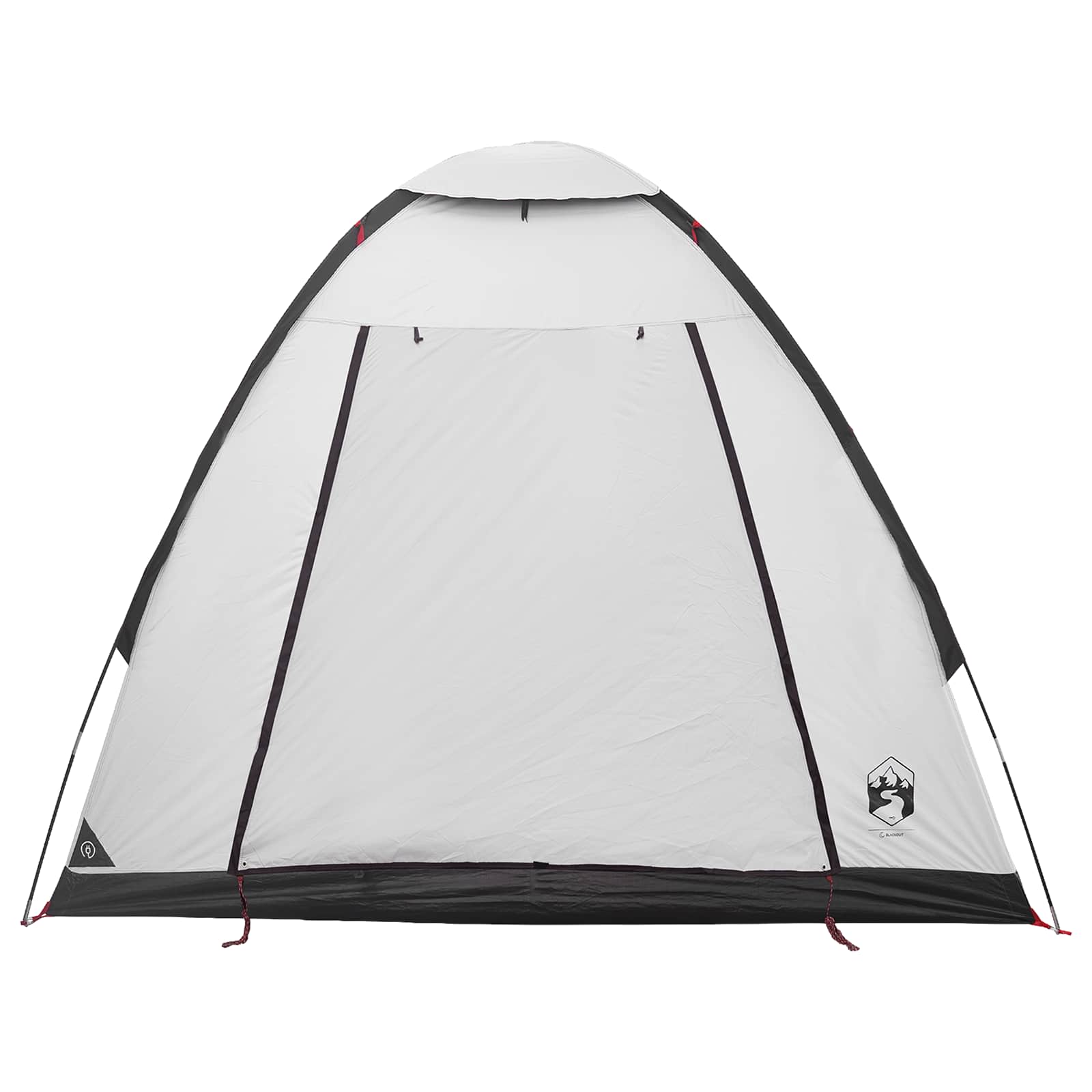 Campingzelt 2 Personen Weiß Blackout Polyester und Stahl