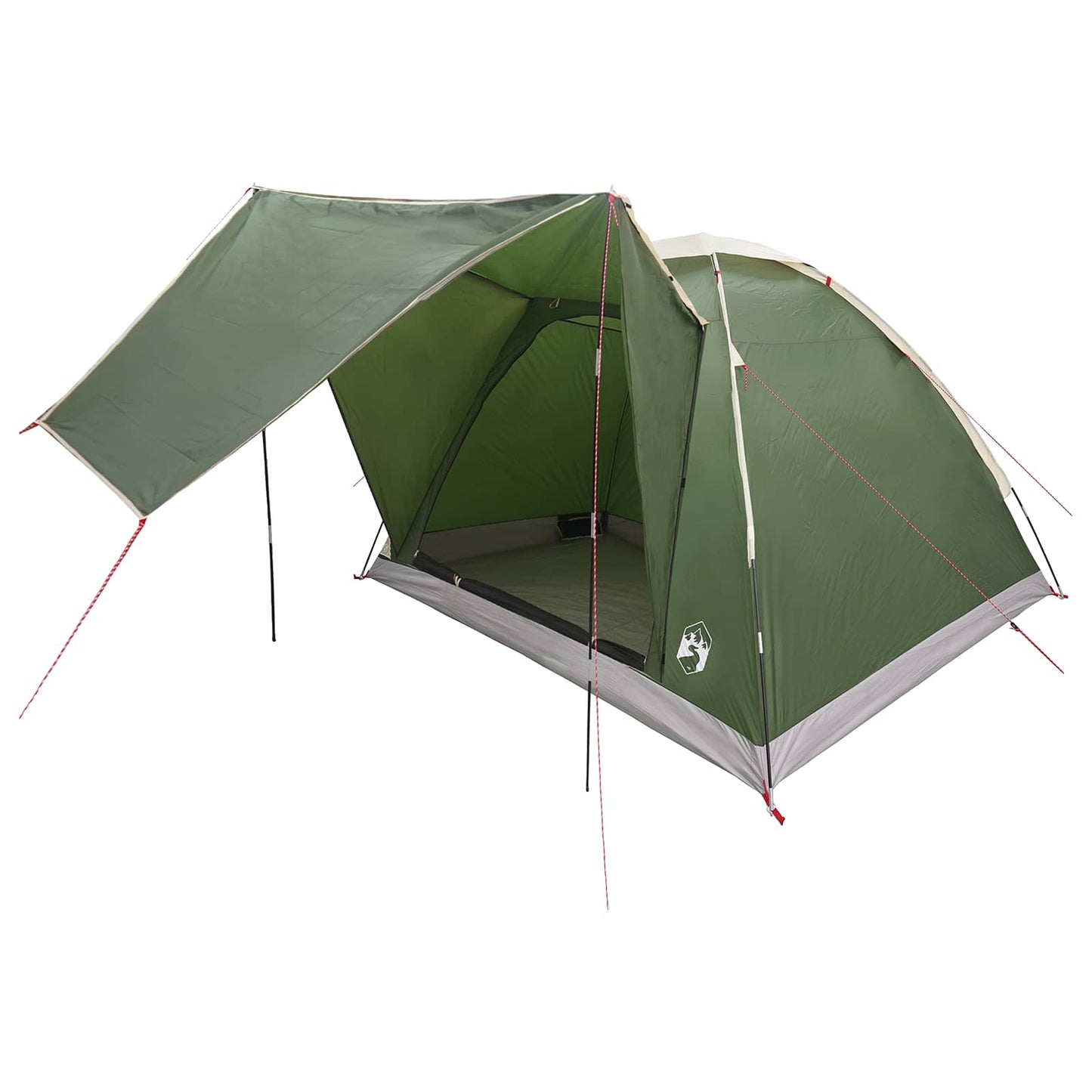 Campingzelt 4 Personen Grün Polyester und Stahl