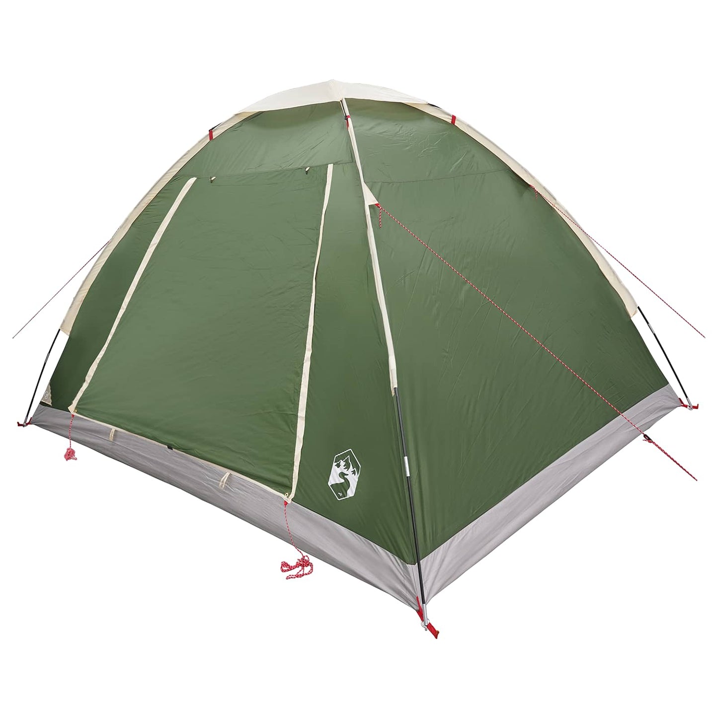 Campingzelt 4 Personen Grün Polyester und Stahl