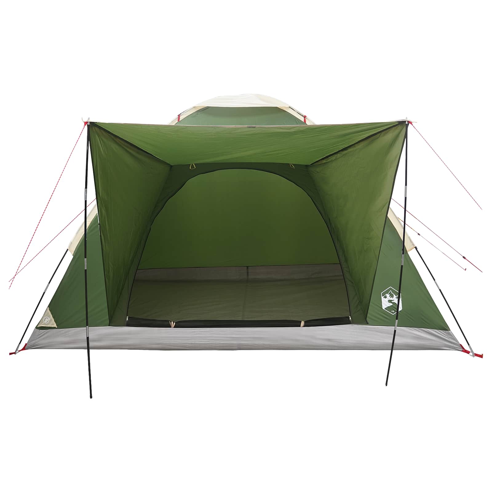 Campingzelt 4 Personen Grün Polyester und Stahl