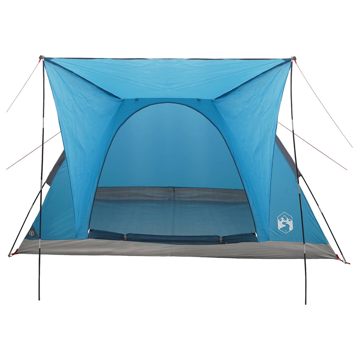 Campingzelt 4 Personen Blau Polyester und Stahl