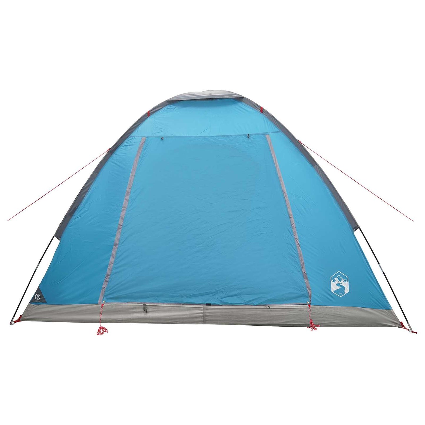 Campingzelt 4 Personen Blau Polyester und Stahl