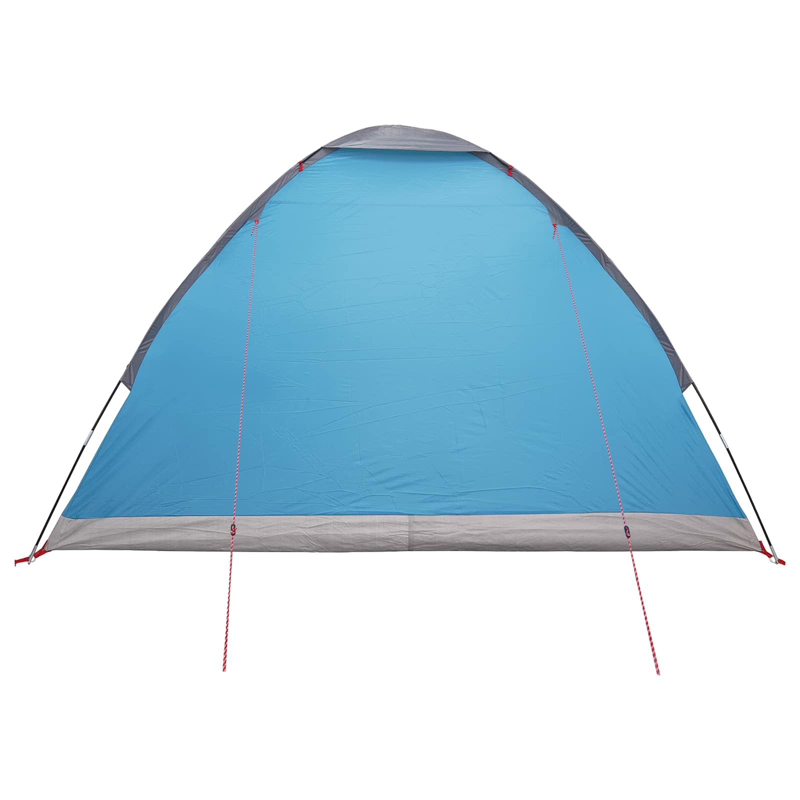 Campingzelt 4 Personen Blau Polyester und Stahl