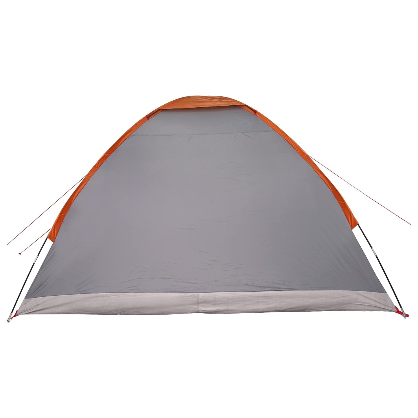 Campingzelt 4 Personen Grau und Orange Polyester und Stahl