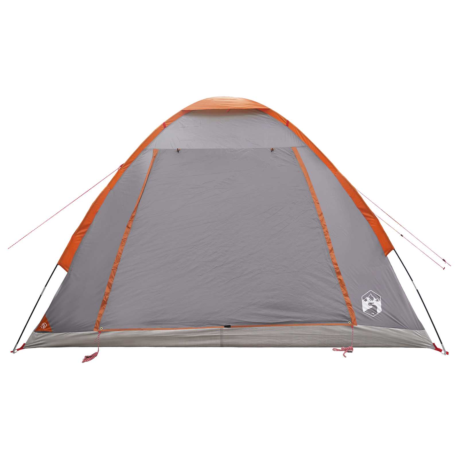 Campingzelt 4 Personen Grau und Orange Polyester und Stahl