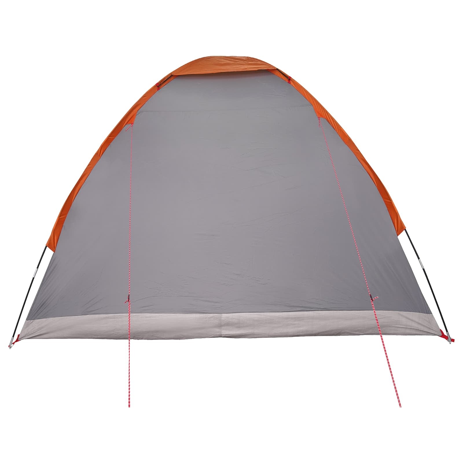 Campingzelt 4 Personen Grau und Orange Polyester und Stahl