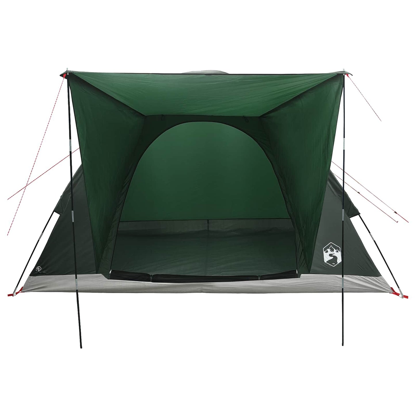 Campingzelt 4 Personen Olivegrün Polyester und Stahl