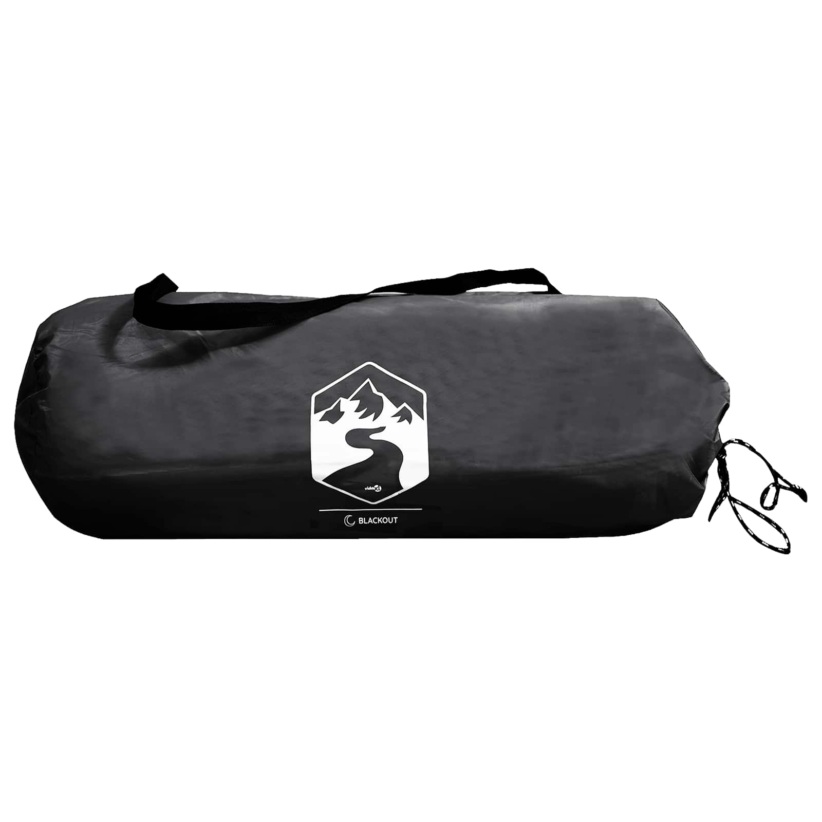 Campingzelt 4 Personen Weiß Blackout Polyester und Stahl