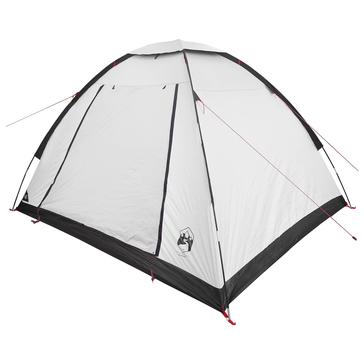 Campingzelt 4 Personen Weiß Blackout Polyester und Stahl