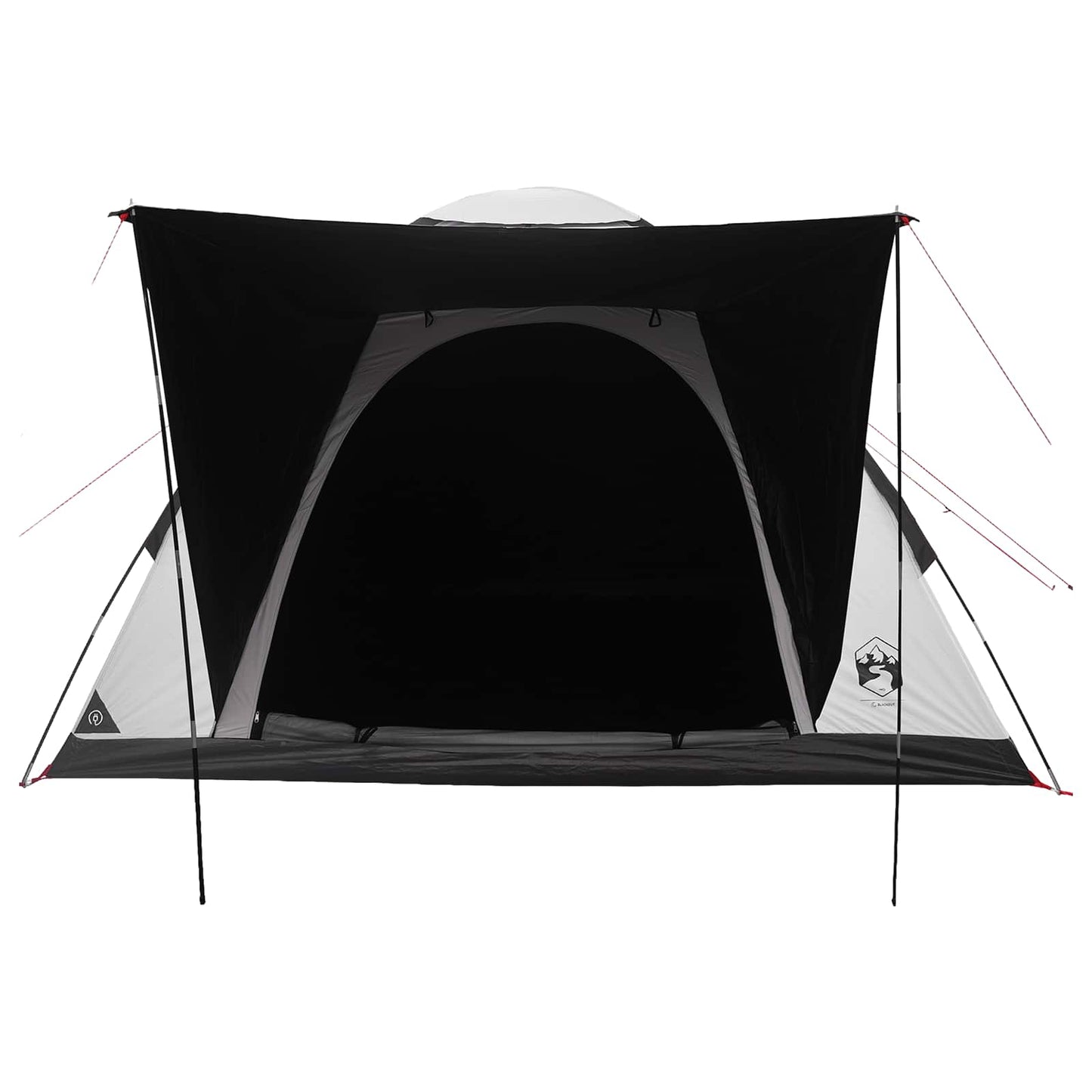 Campingzelt 4 Personen Weiß Blackout Polyester und Stahl
