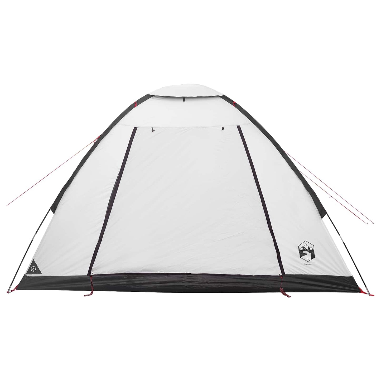 Campingzelt 4 Personen Weiß Blackout Polyester und Stahl