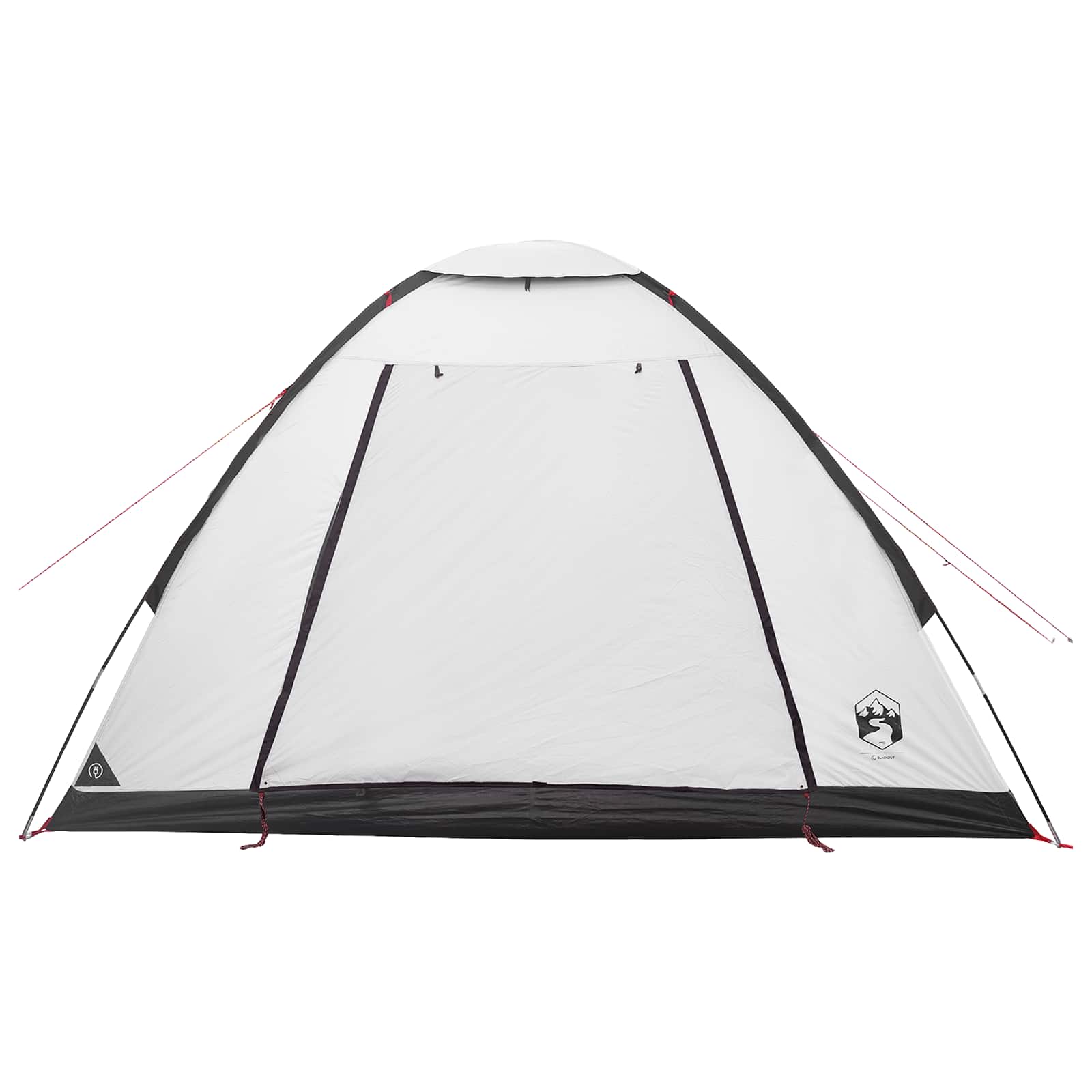 Campingzelt 4 Personen Weiß Blackout Polyester und Stahl