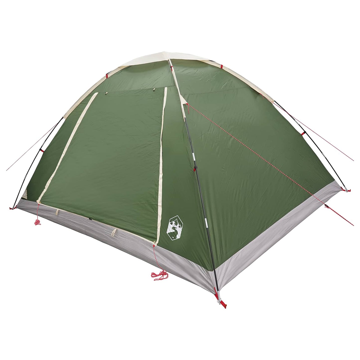 Campingzelt 6 Personen Grün Polyester und Stahl