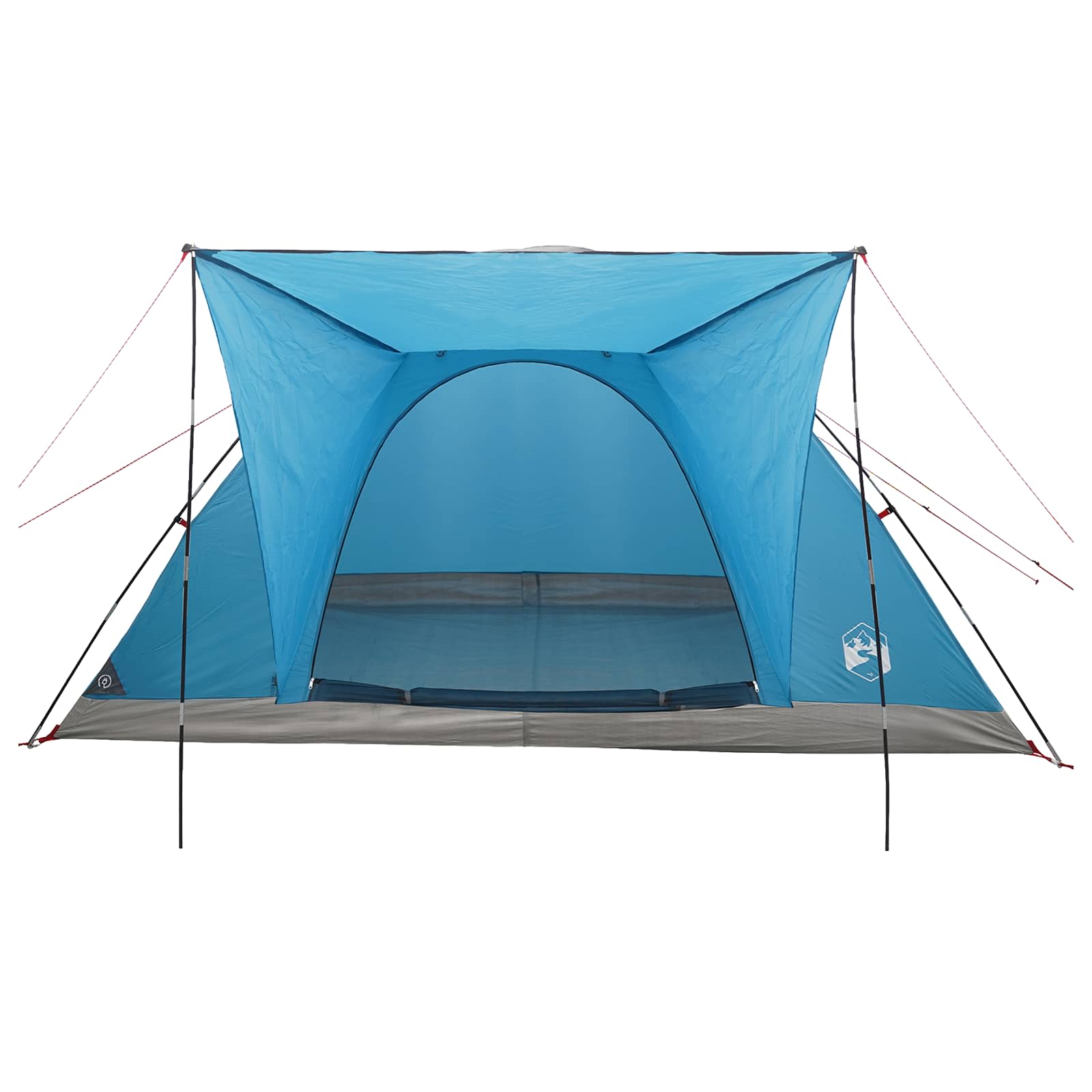 Campingzelt 6 Personen Blau Polyester und Stahl