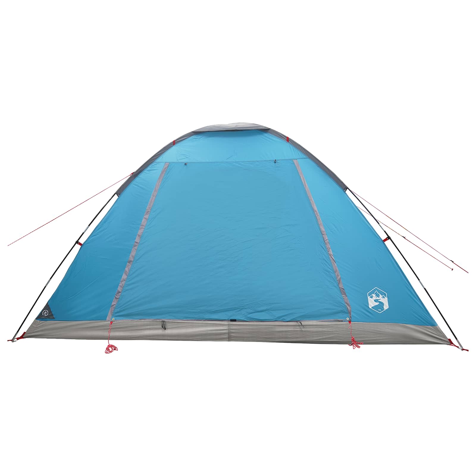 Campingzelt 6 Personen Blau Polyester und Stahl