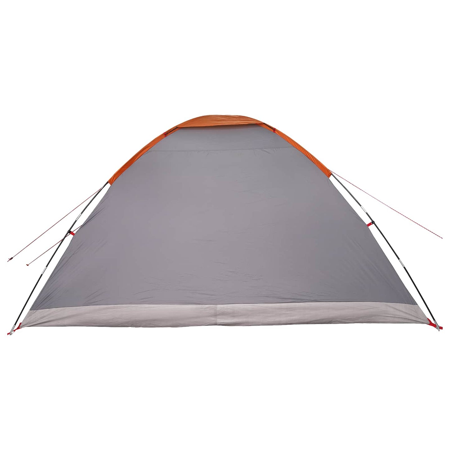 Campingzelt 6 Personen Grau und Orange Polyester und Stahl