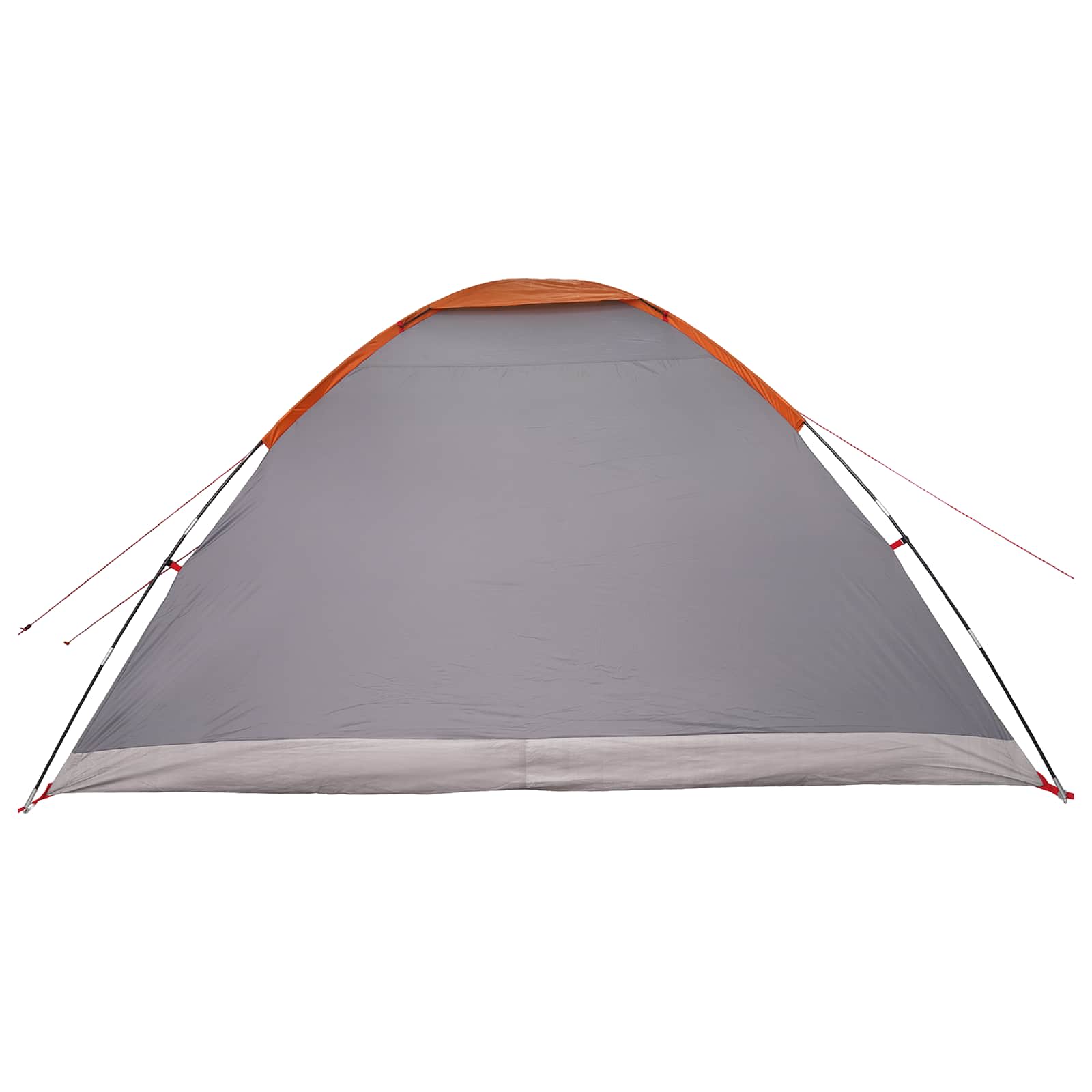 Campingzelt 6 Personen Grau und Orange Polyester und Stahl
