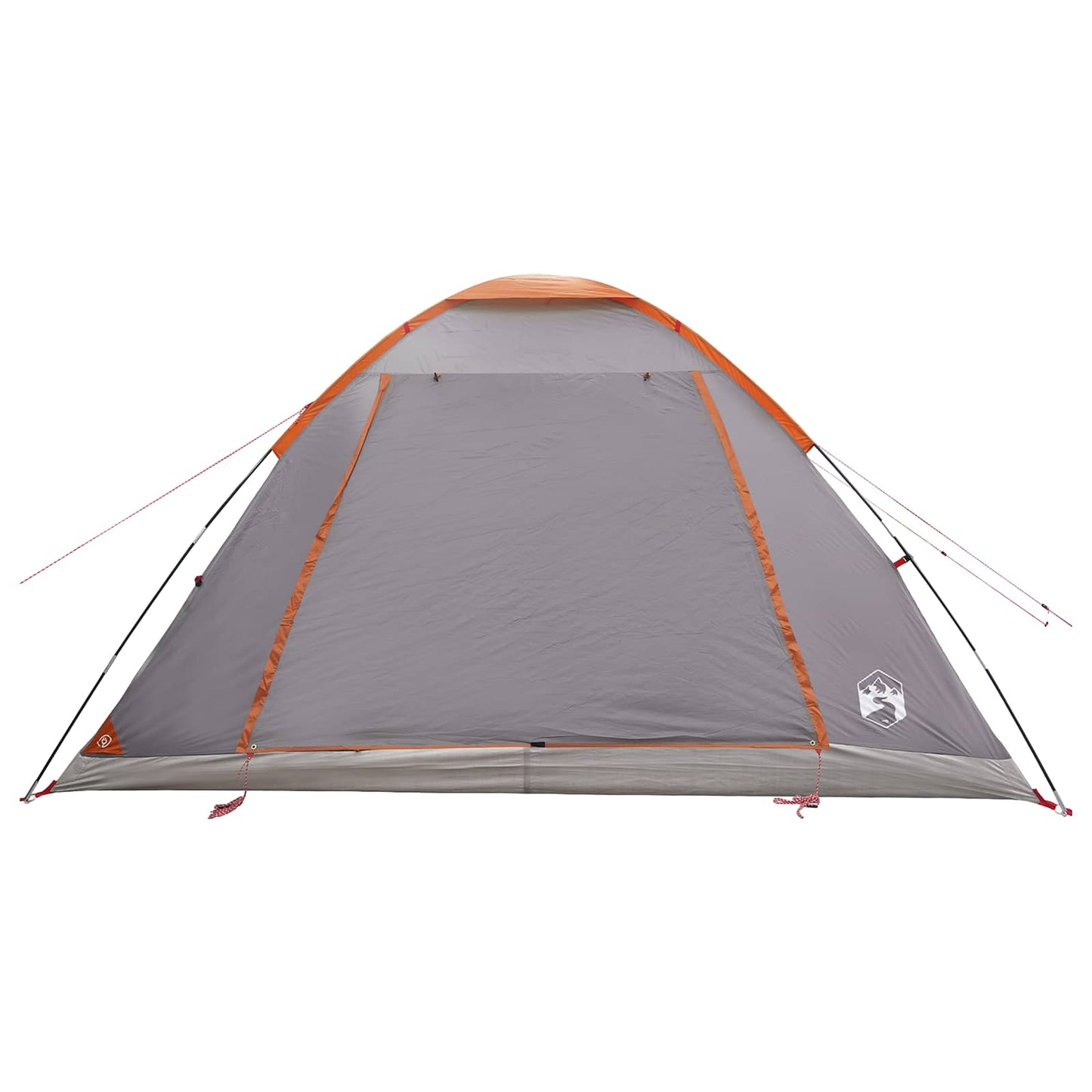 Campingzelt 6 Personen Grau und Orange Polyester und Stahl