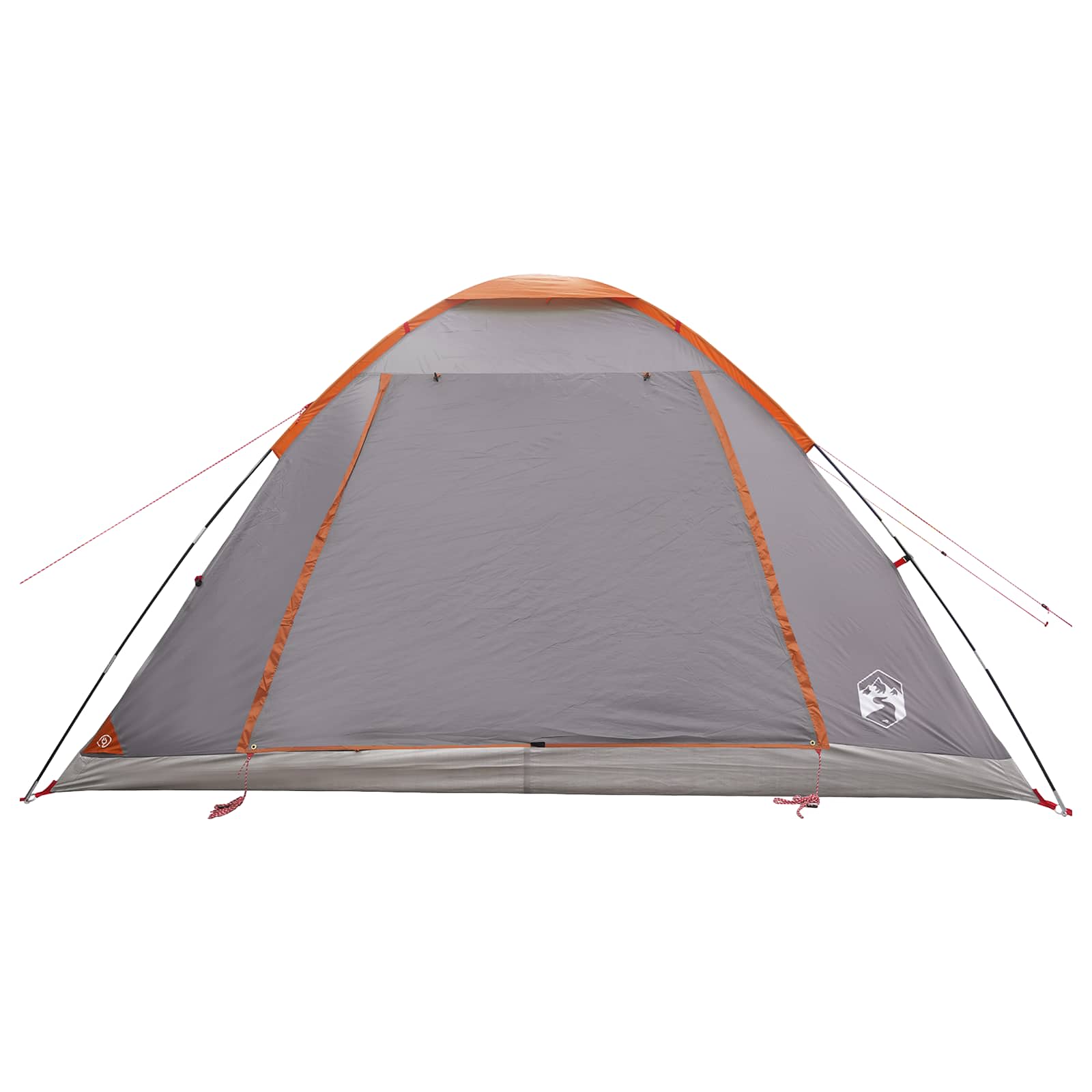 Campingzelt 6 Personen Grau und Orange Polyester und Stahl